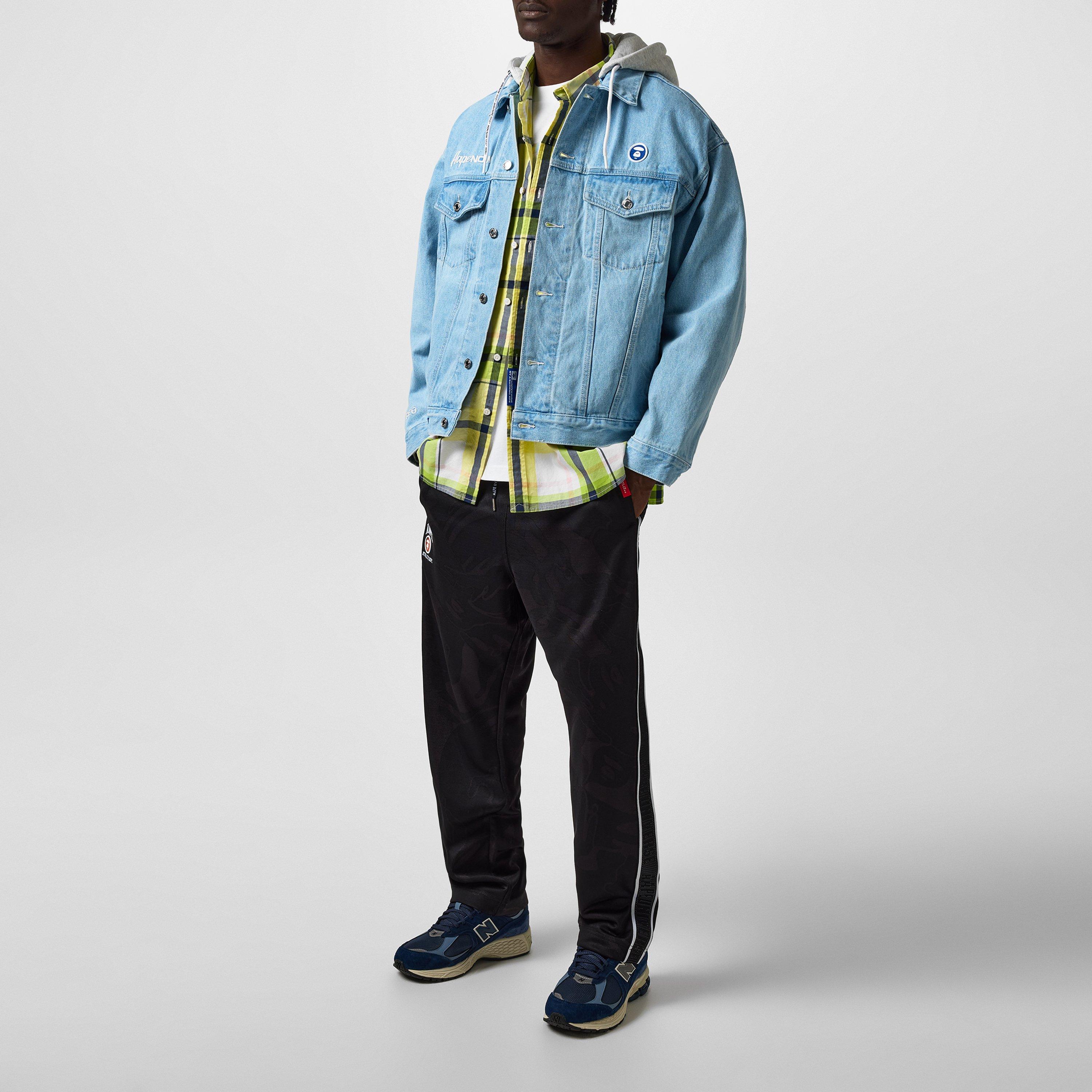 Light Blue - AAPE - Men's Patch Detail Cotton Long Sleeve Denim Jacket - 4