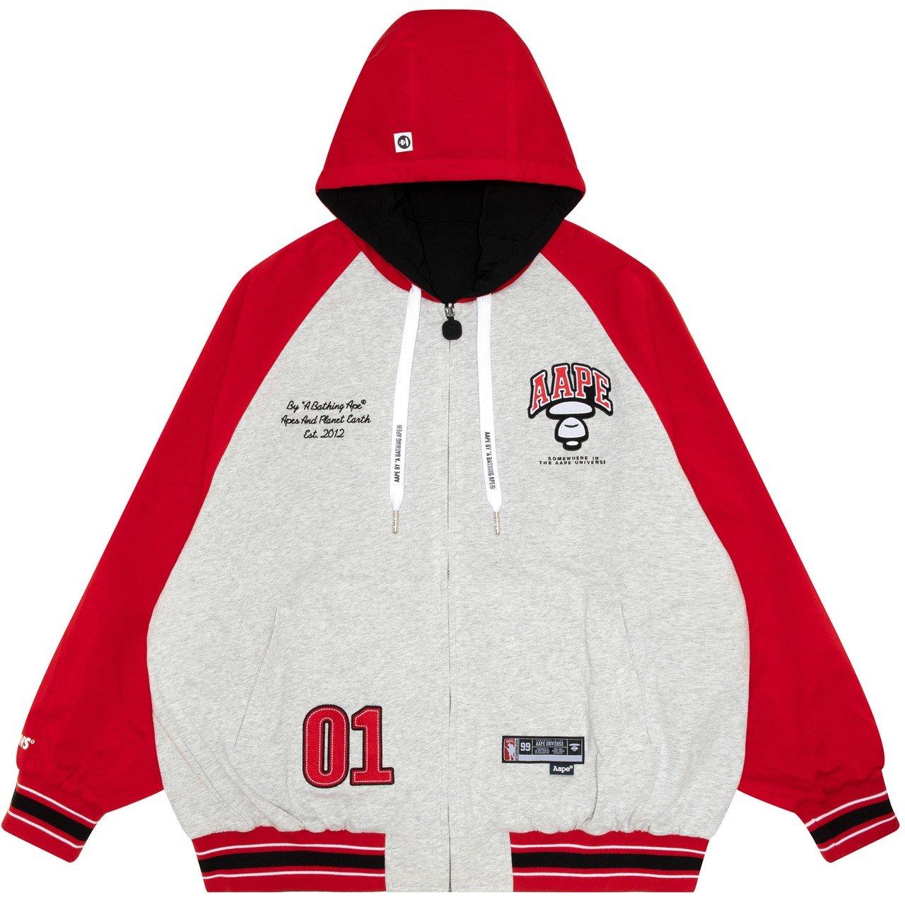 Grey - AAPE - Reverse Zip Hoodie - 9