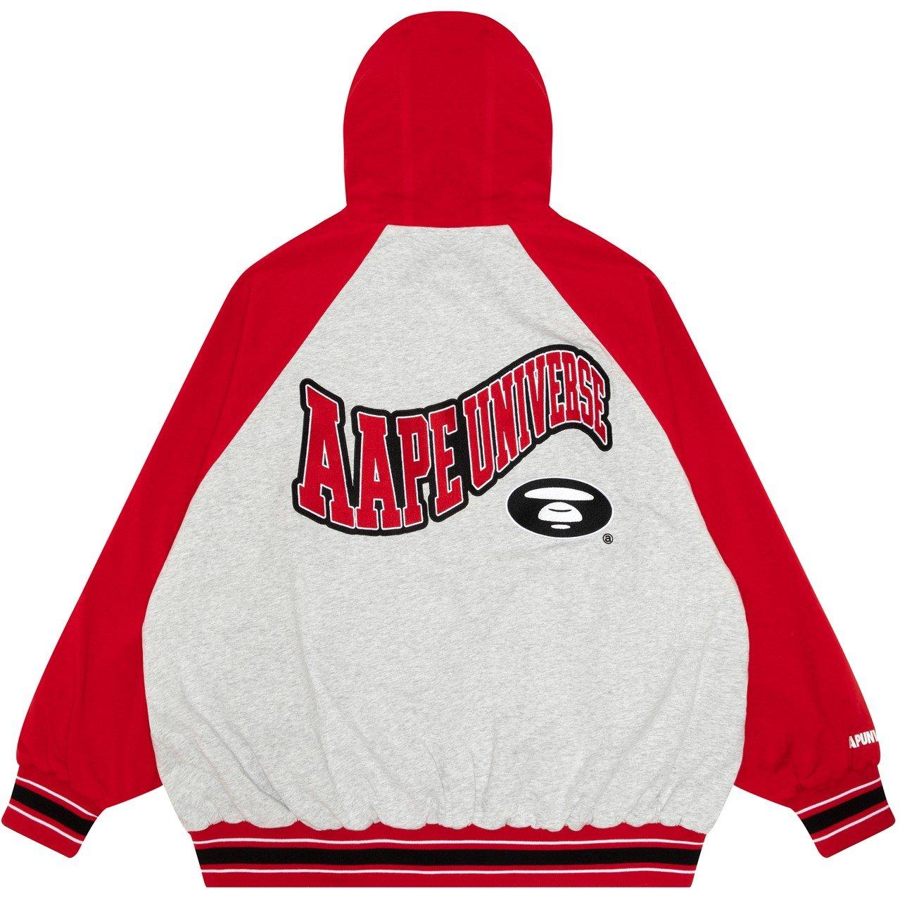 Grey - AAPE - Reverse Zip Hoodie - 10