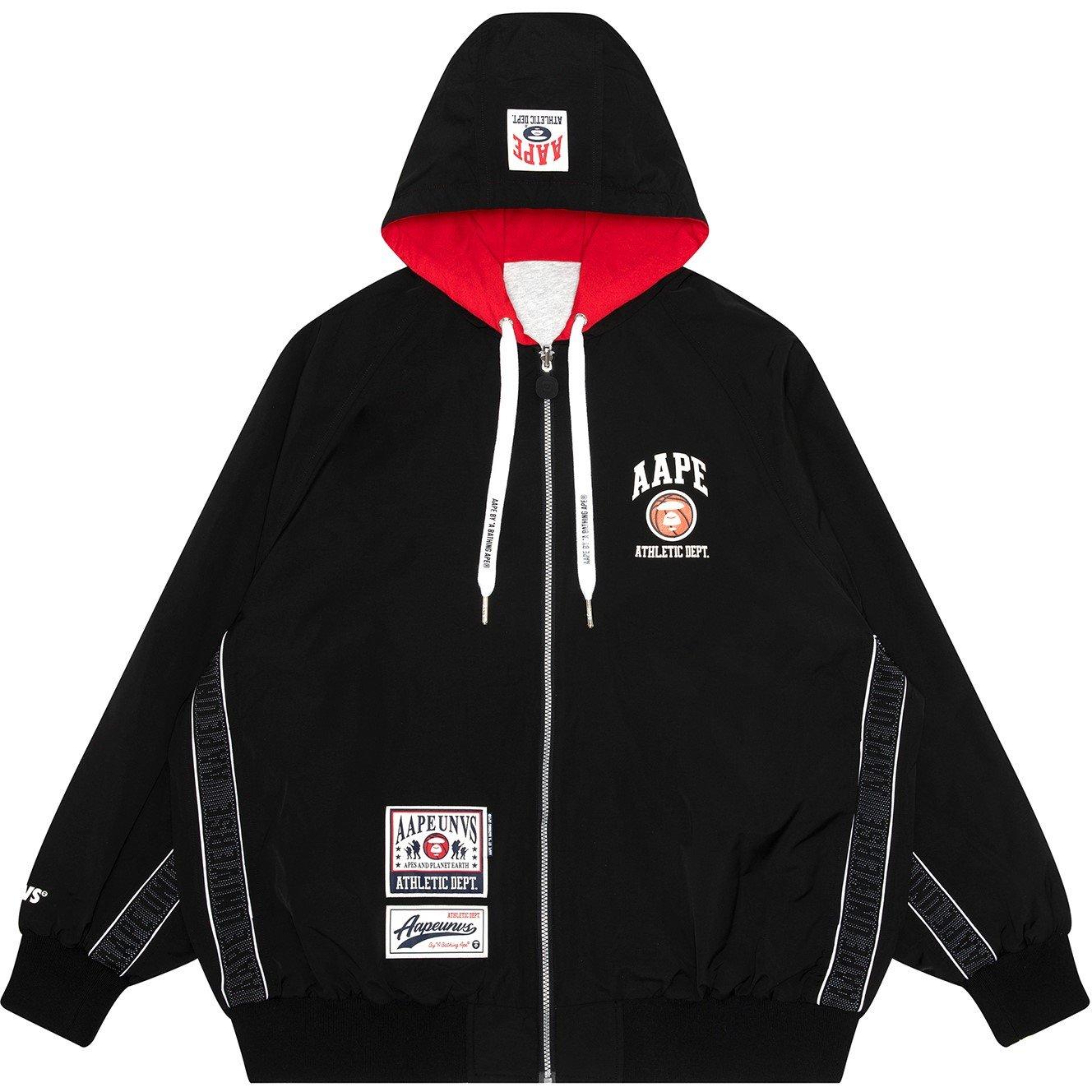 Grey - AAPE - Reverse Zip Hoodie - 3