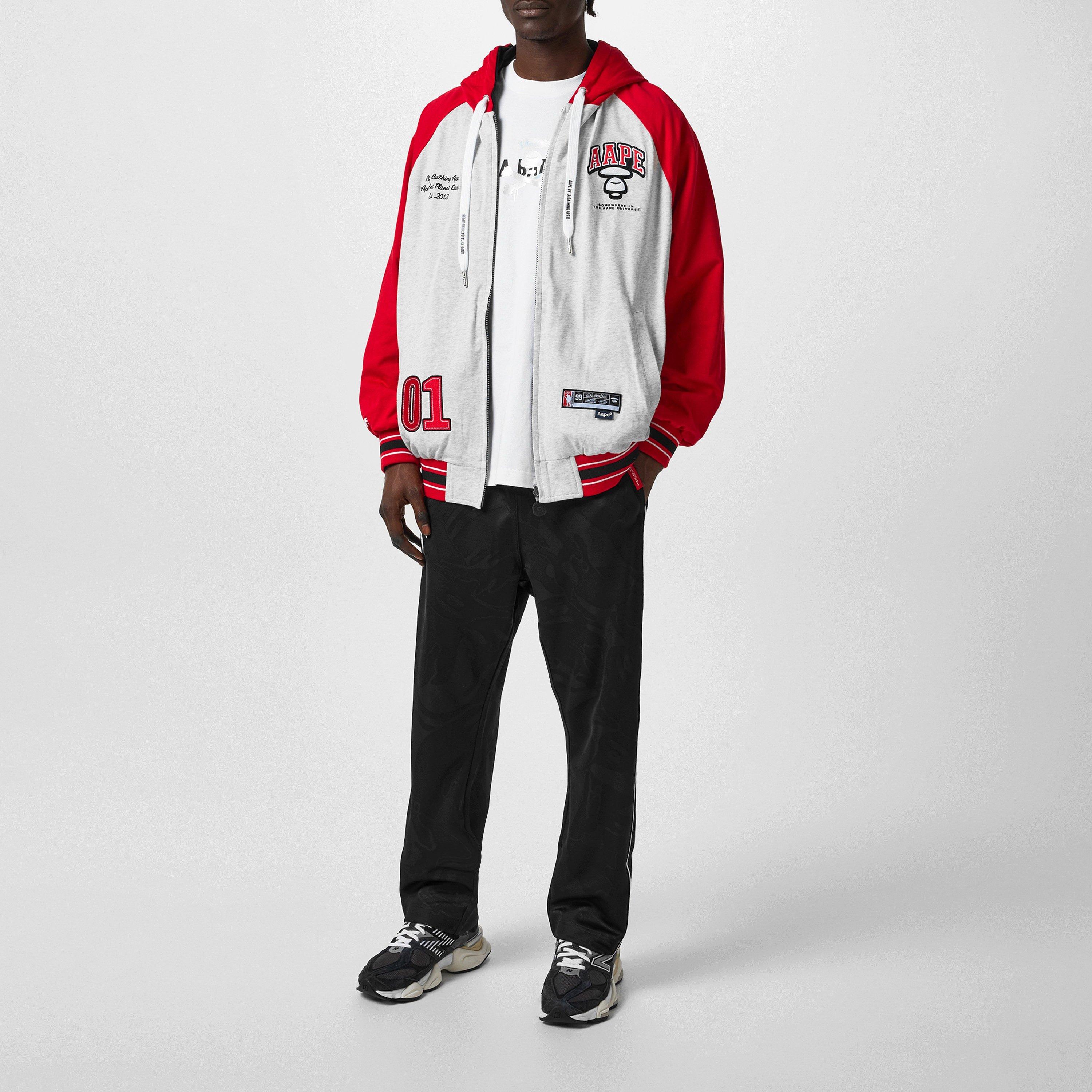 Grey - AAPE - Reverse Zip Hoodie - 8