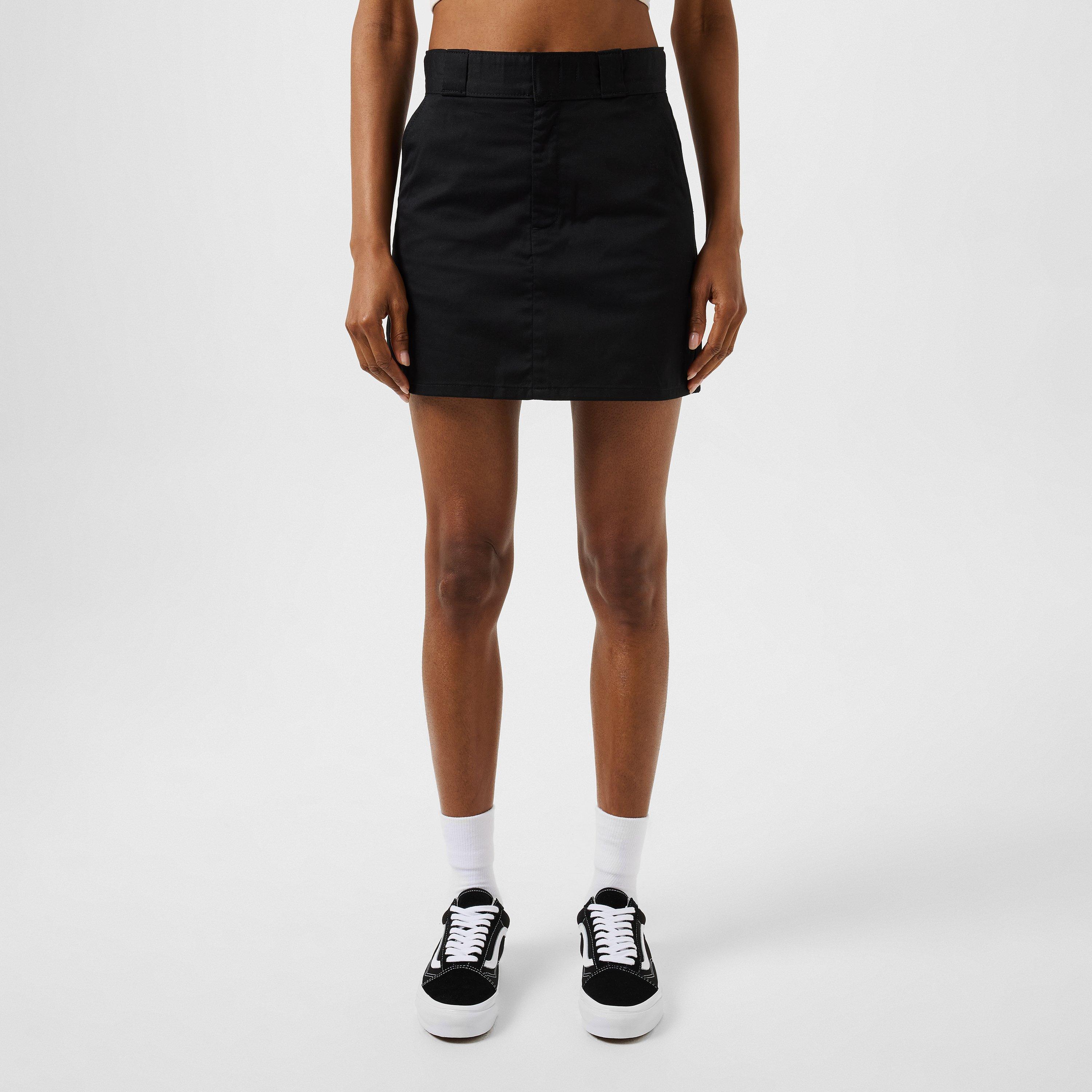 Black - Dickies - Women's Mid Rise Clasp Mini Skirt - 1