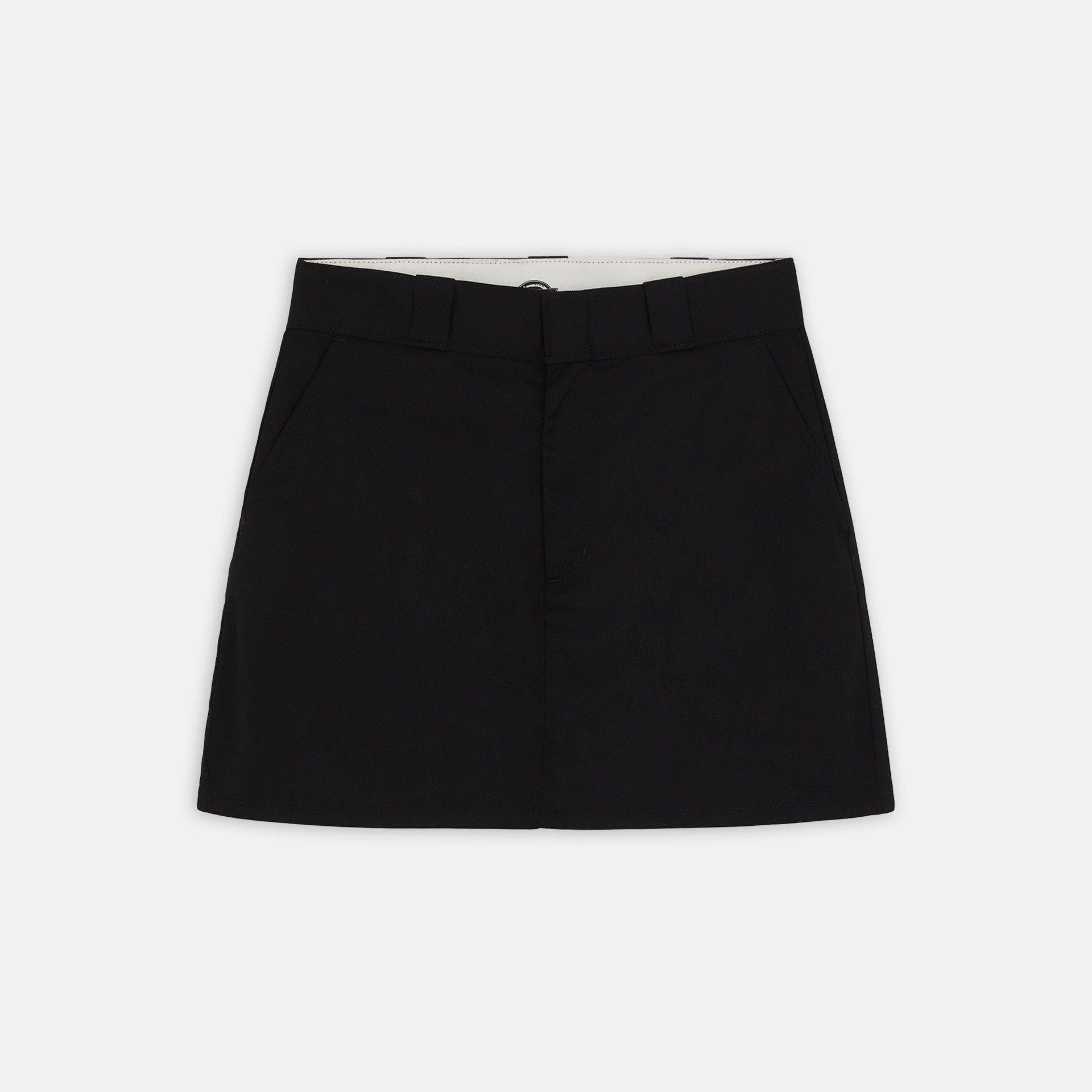 Black - Dickies - Women's Mid Rise Clasp Mini Skirt - 5