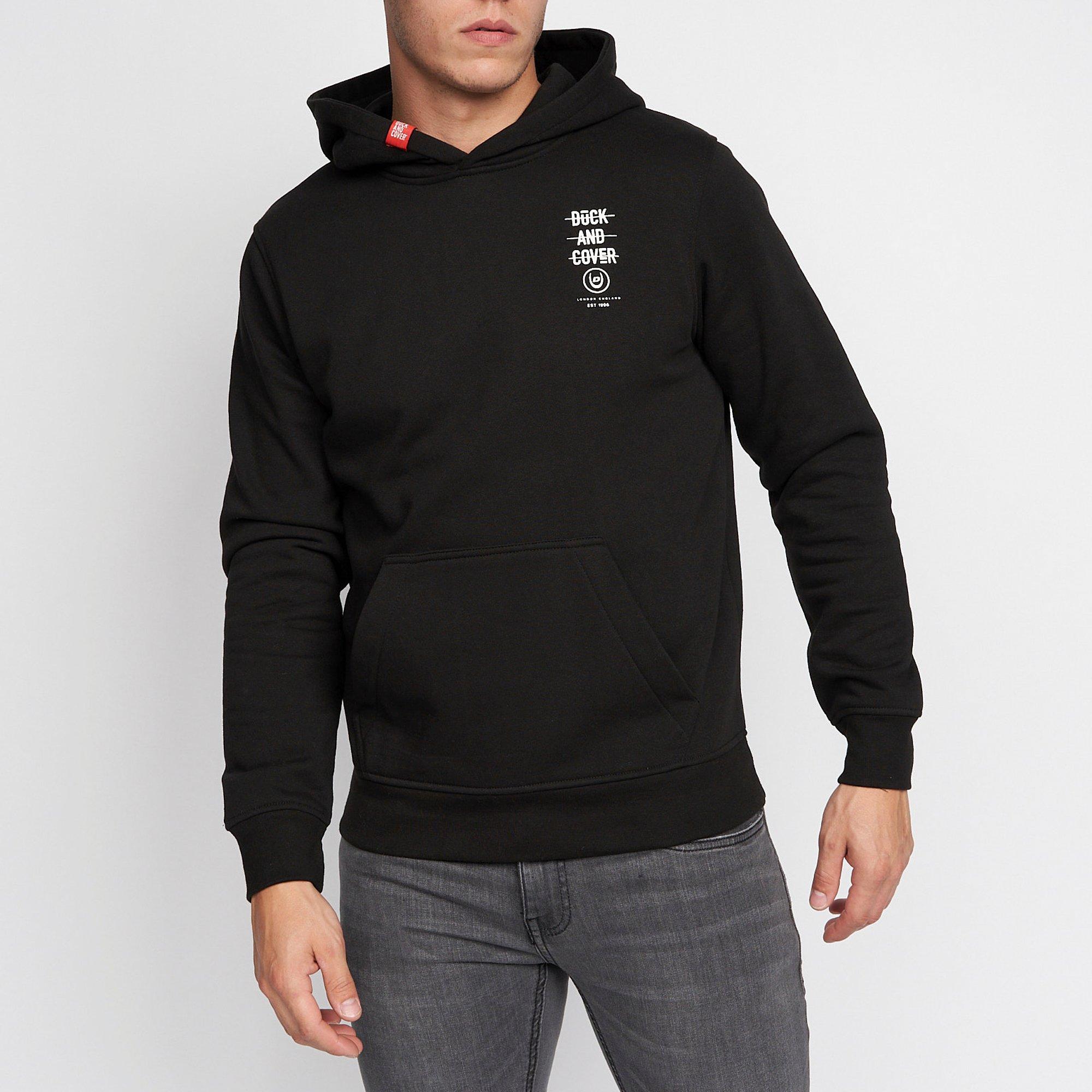 Black - Duck and Cover - DC Graphic Hoodie Mens - 1