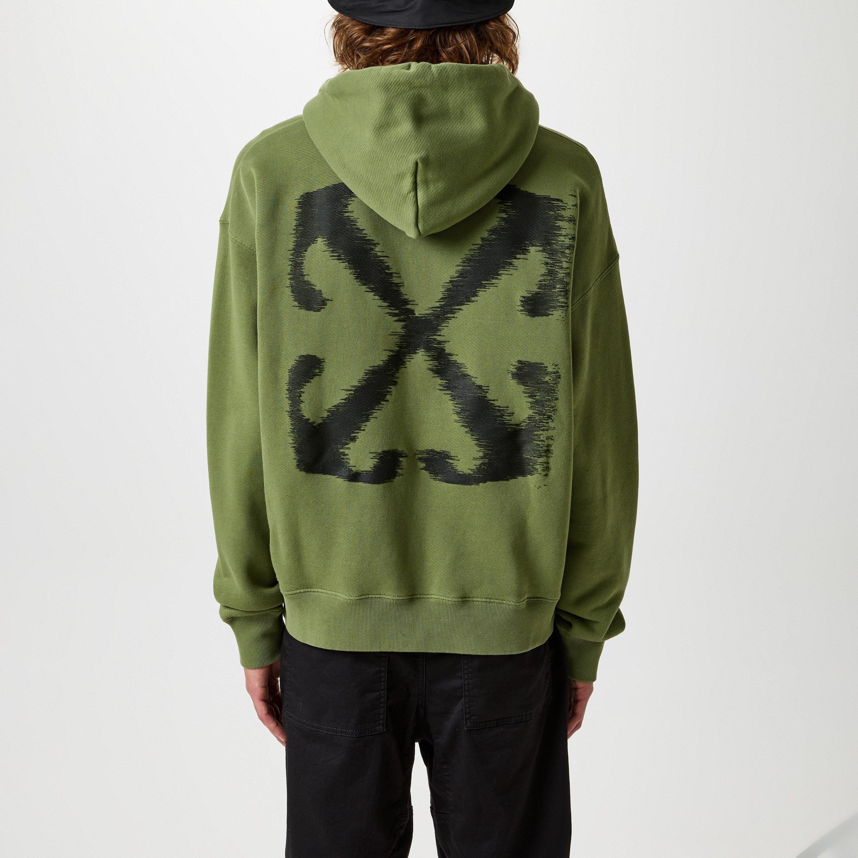 Four Leaf Clove - Off White - Men's Logo Print Cotton Long Sleeve Hoodie - 3