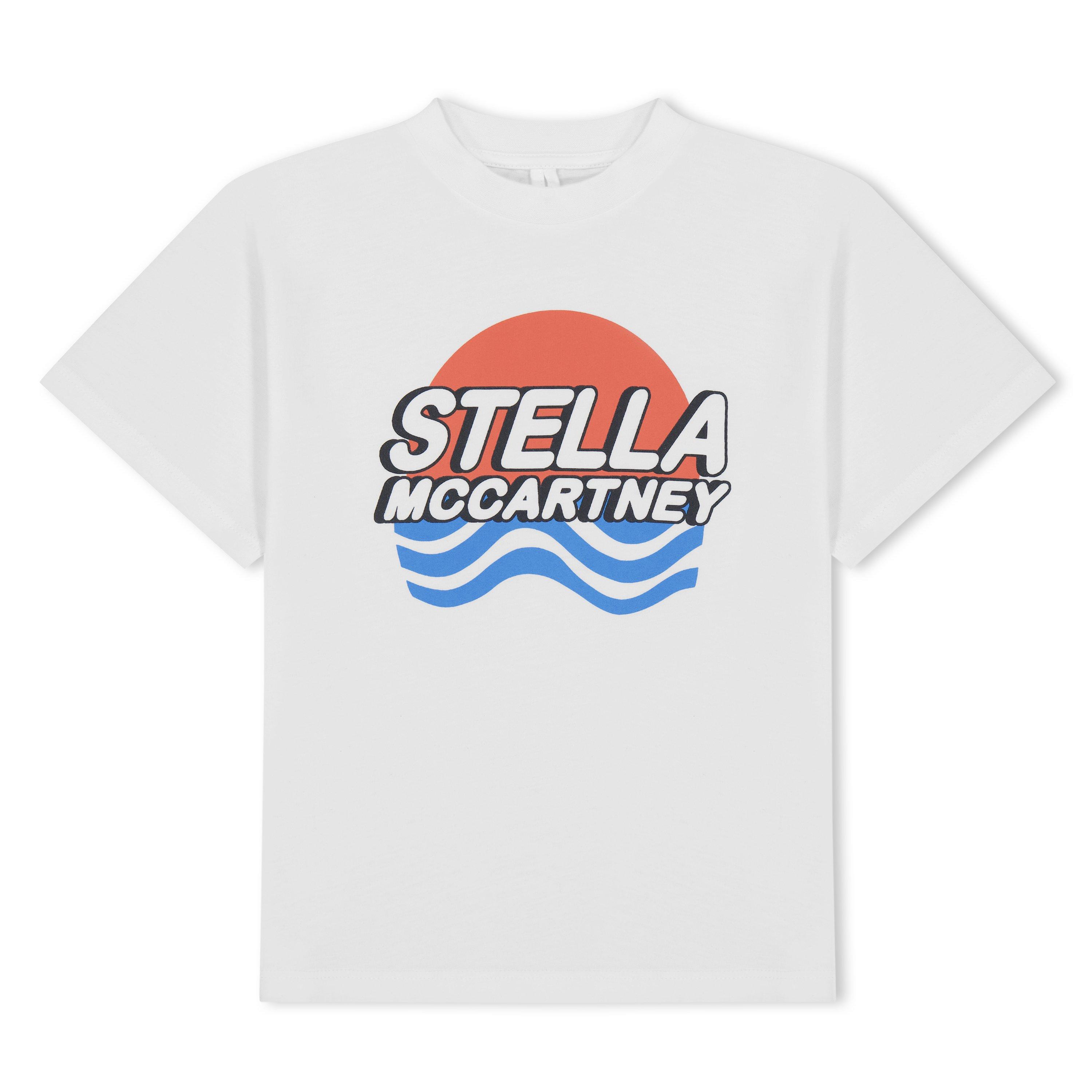 トップス STELLA McCARTNEY White Logo Tshirt Stella McCartney White Bad Rabbit T-Shirt Stella McCartney