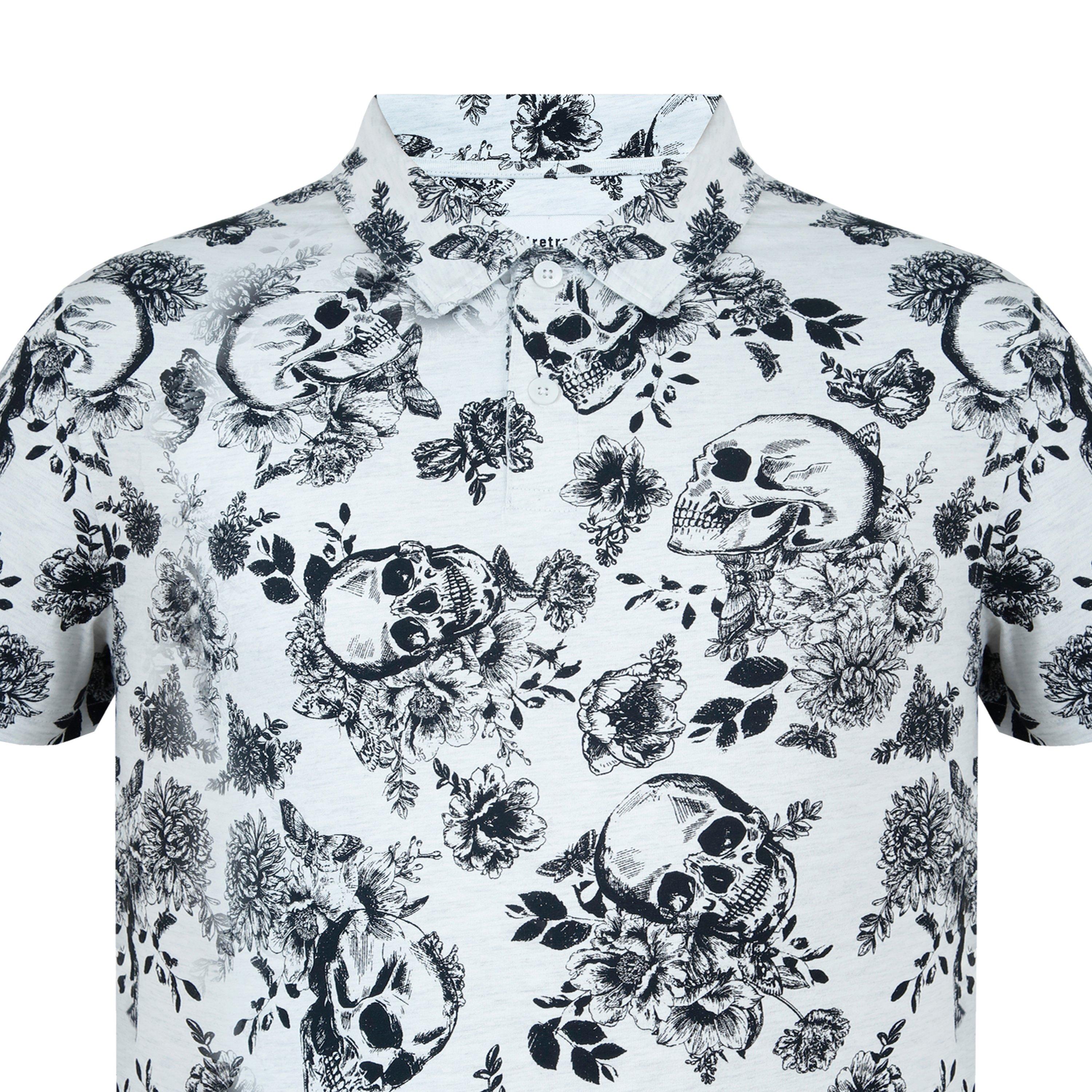 Ecru - Firetrap - All-Over Print Polo Top Mens - 3