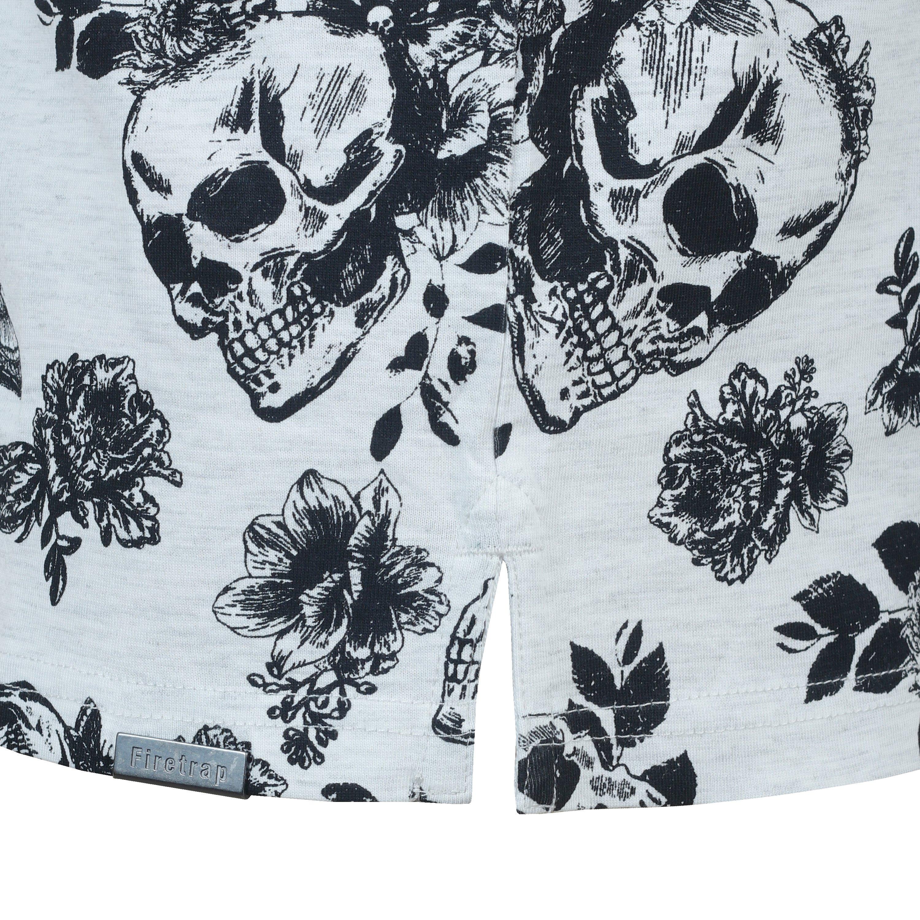 Ecru - Firetrap - All-Over Print Polo Top Mens - 4