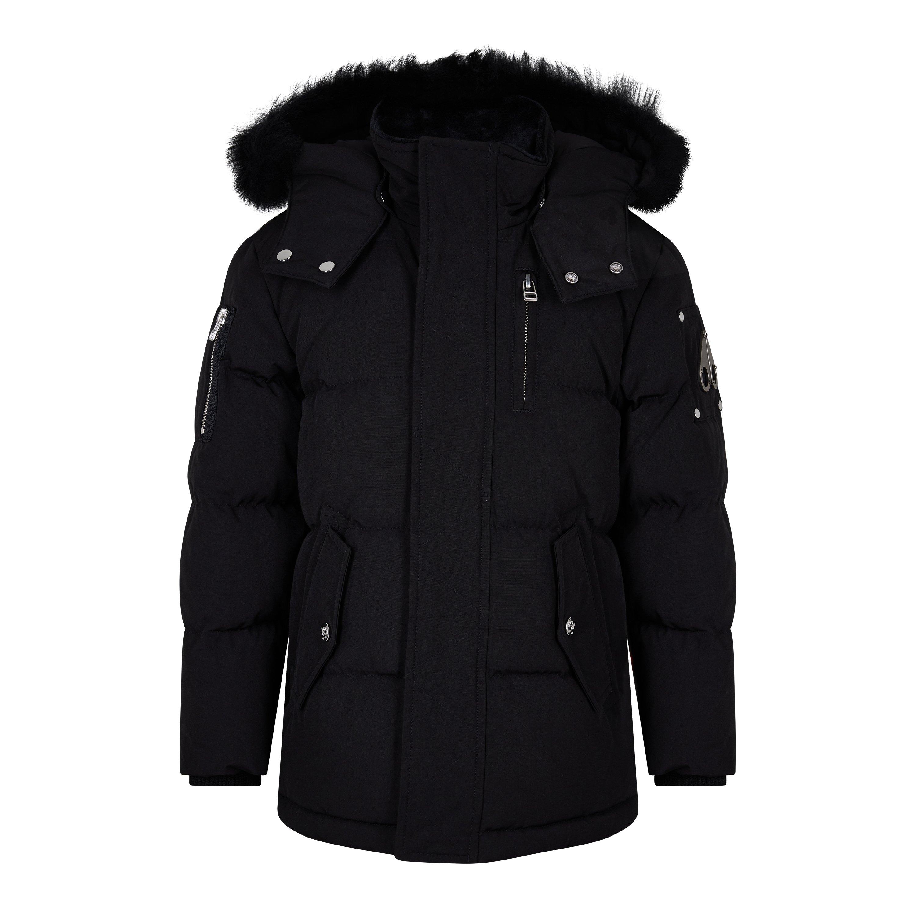 Black 305 - Moose Knuckles - Kids' 3Q Parka Windproof Duck Down Detachable Hood Slim Fit Short Puffer Jacket - 1