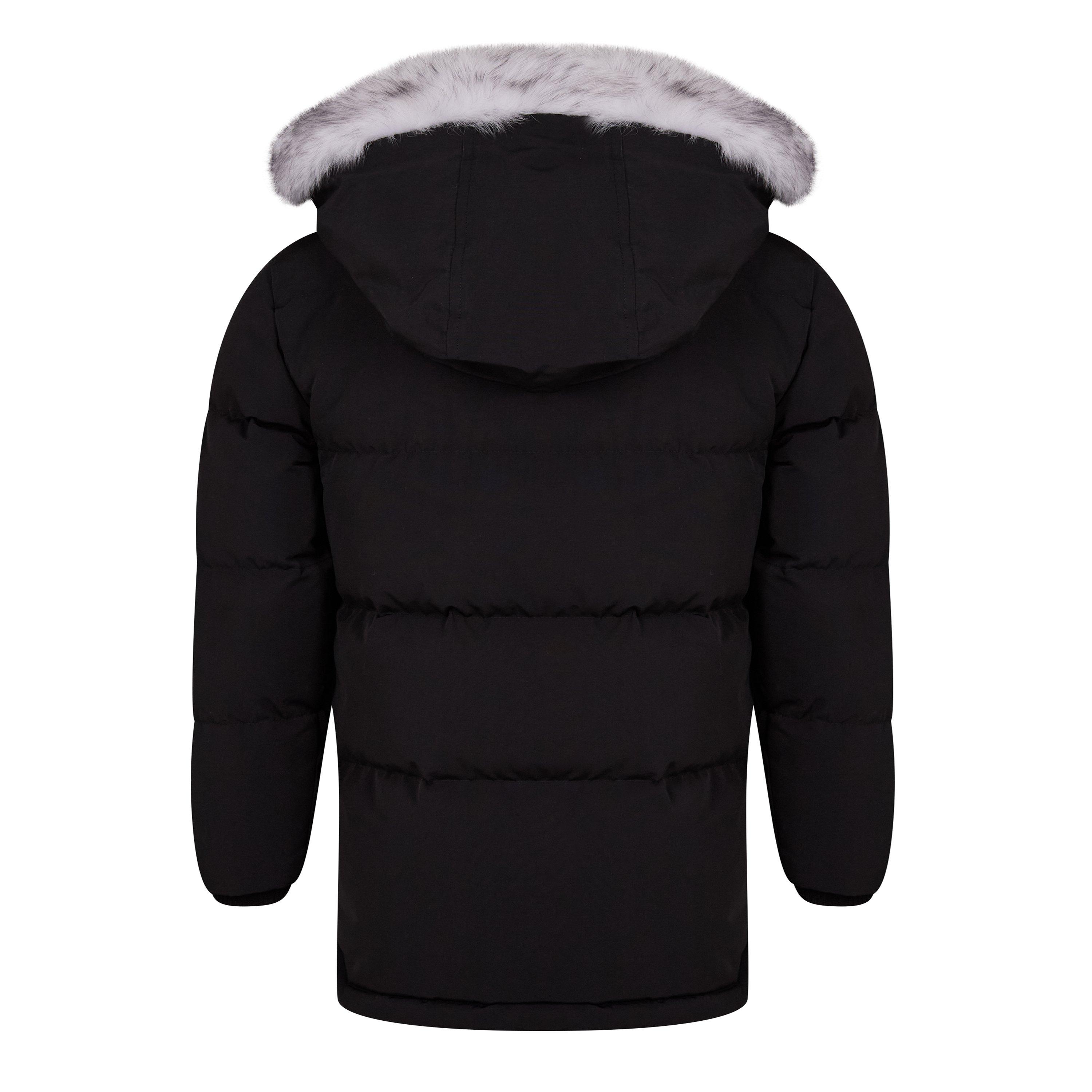 Blk/Nat Sh 1001 - Moose Knuckles - Kids' 3Q Parka Windproof Duck Down Detachable Hood Slim Fit Short Puffer Jacket - 2