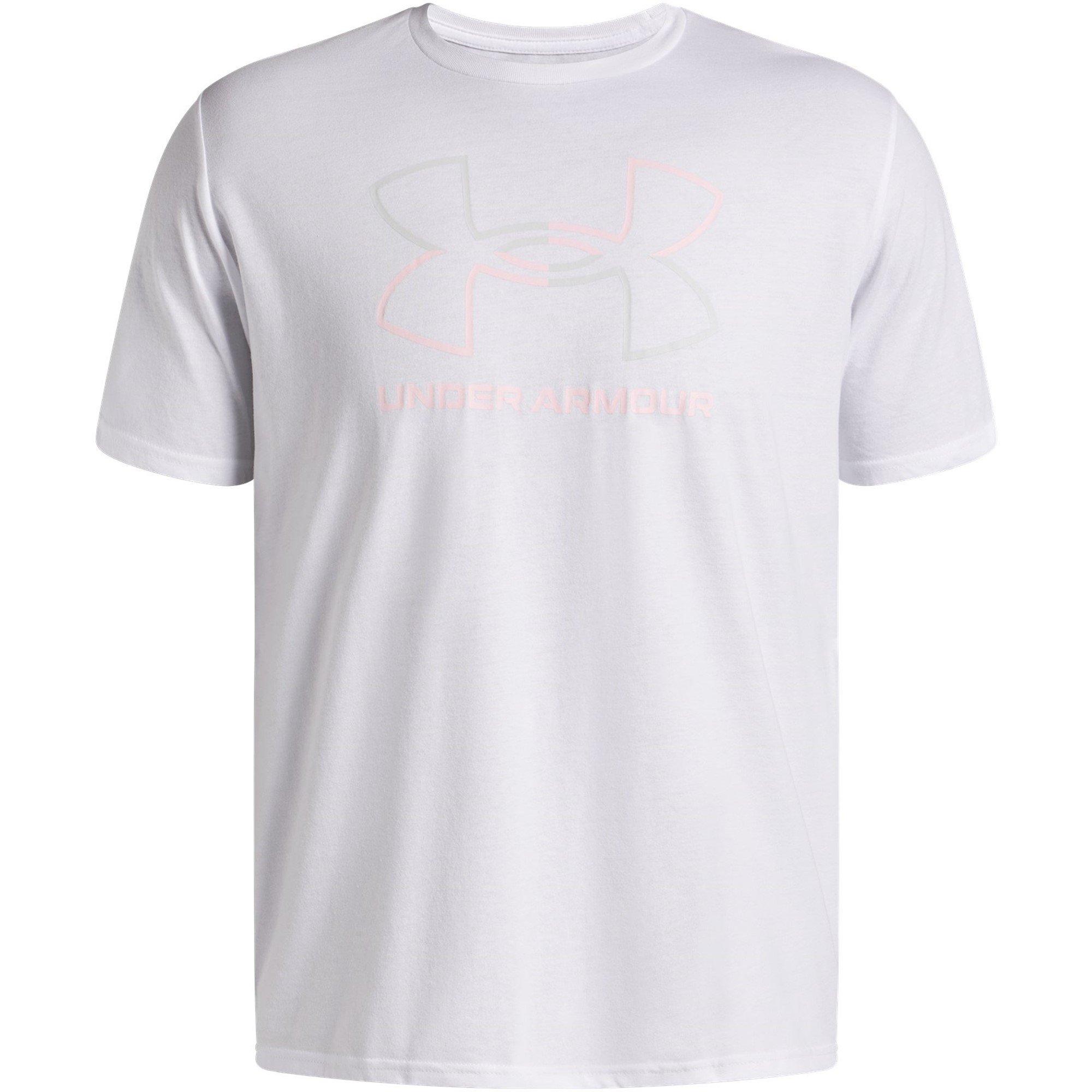 Under Armour Men's Foundation Short Sleeve - White/Pink - XL