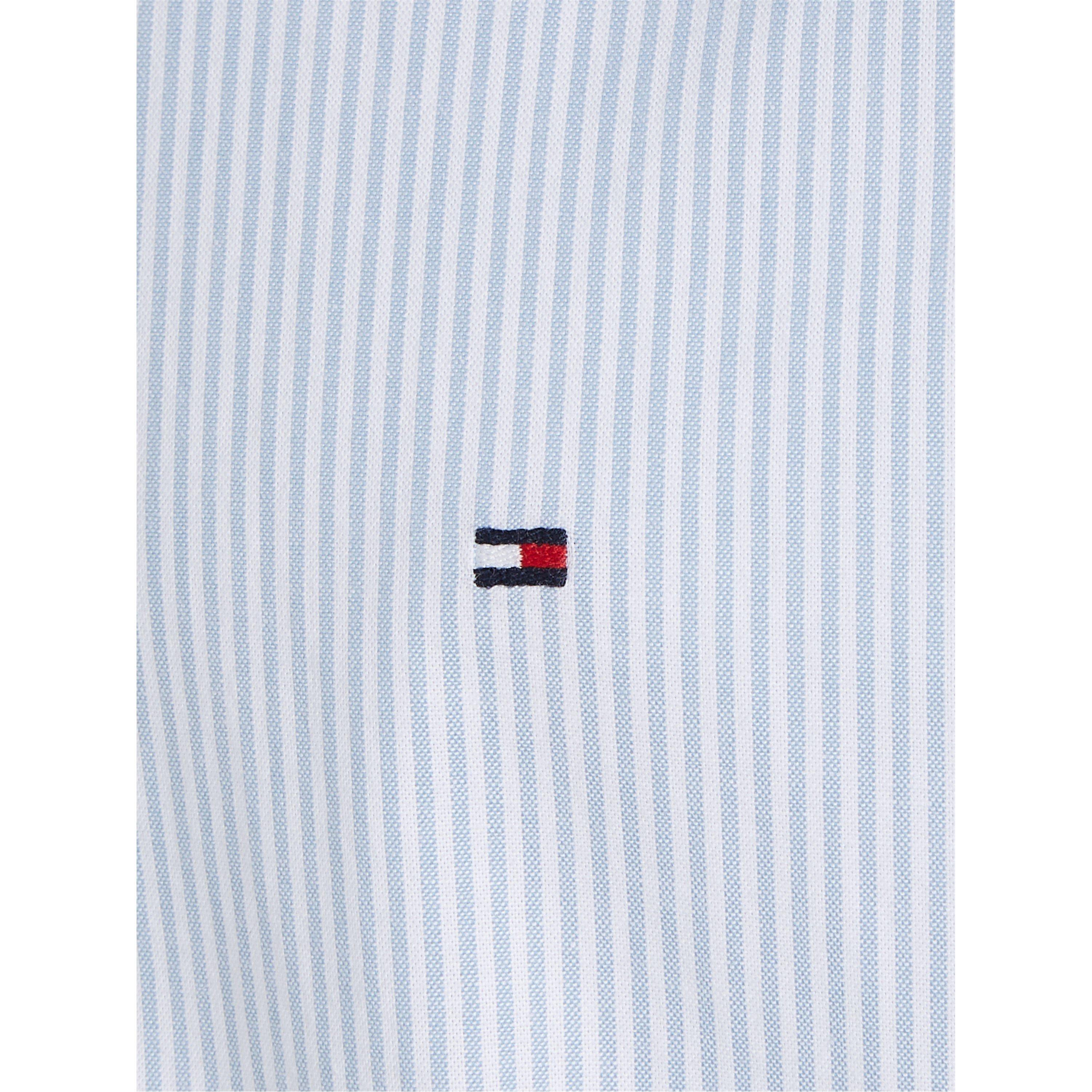 Cloudy Blue - Tommy Hilfiger - Men's Striped Short-Sleeve Oxford Shirt - 3