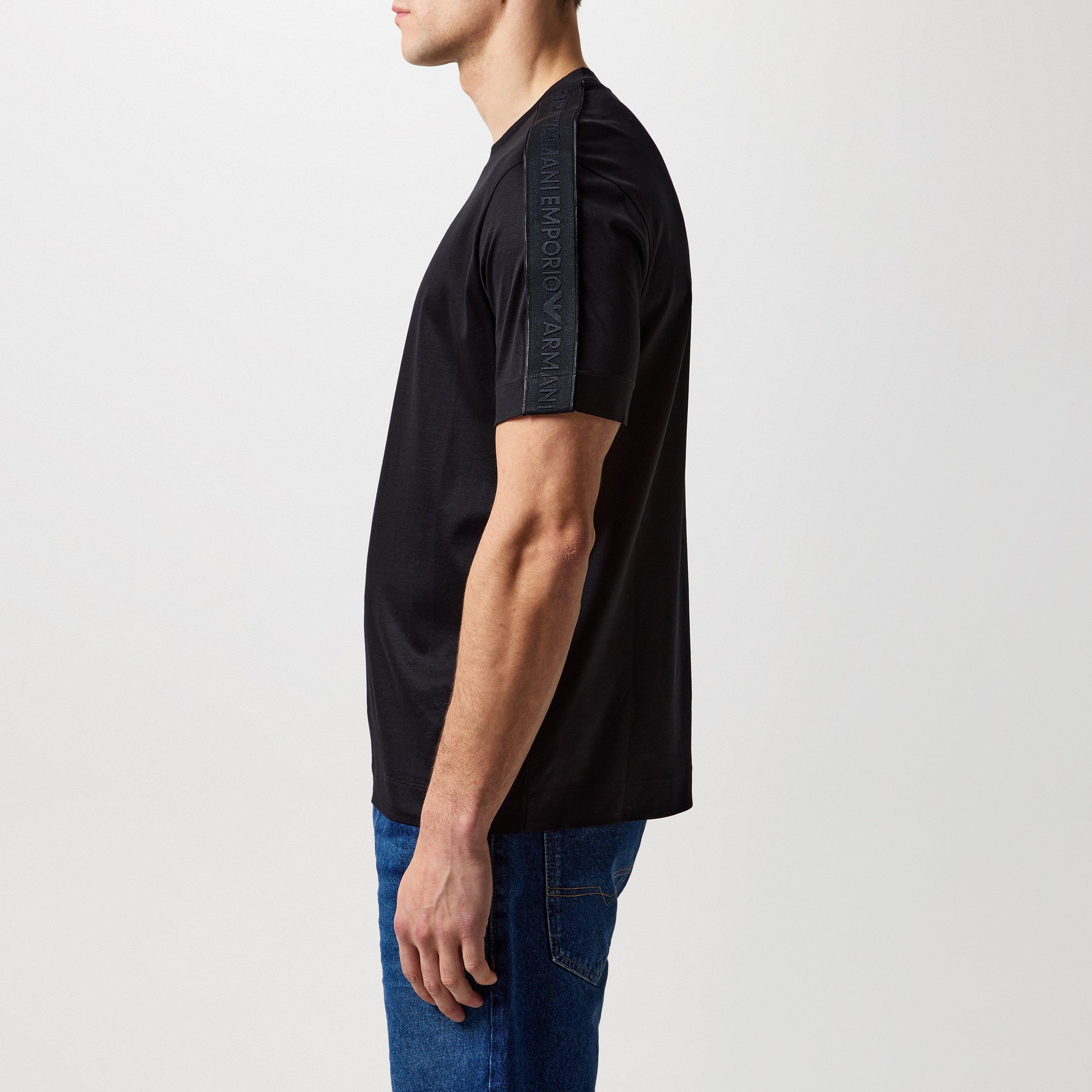 Black - Emporio Armani - Logo Tape T-Shirt - 5