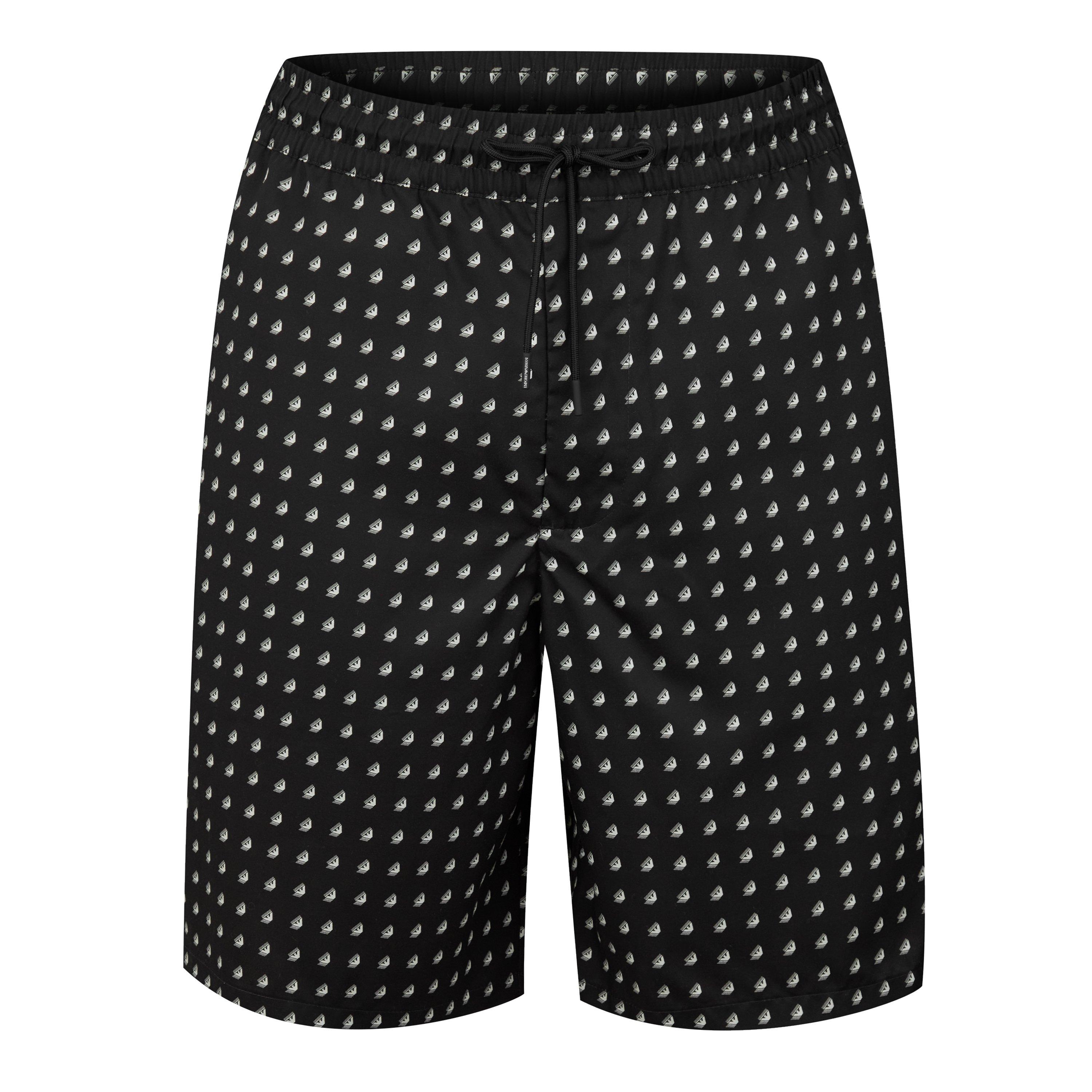 Black All Over - Emporio Armani - Eagle Logo Shorts - 7