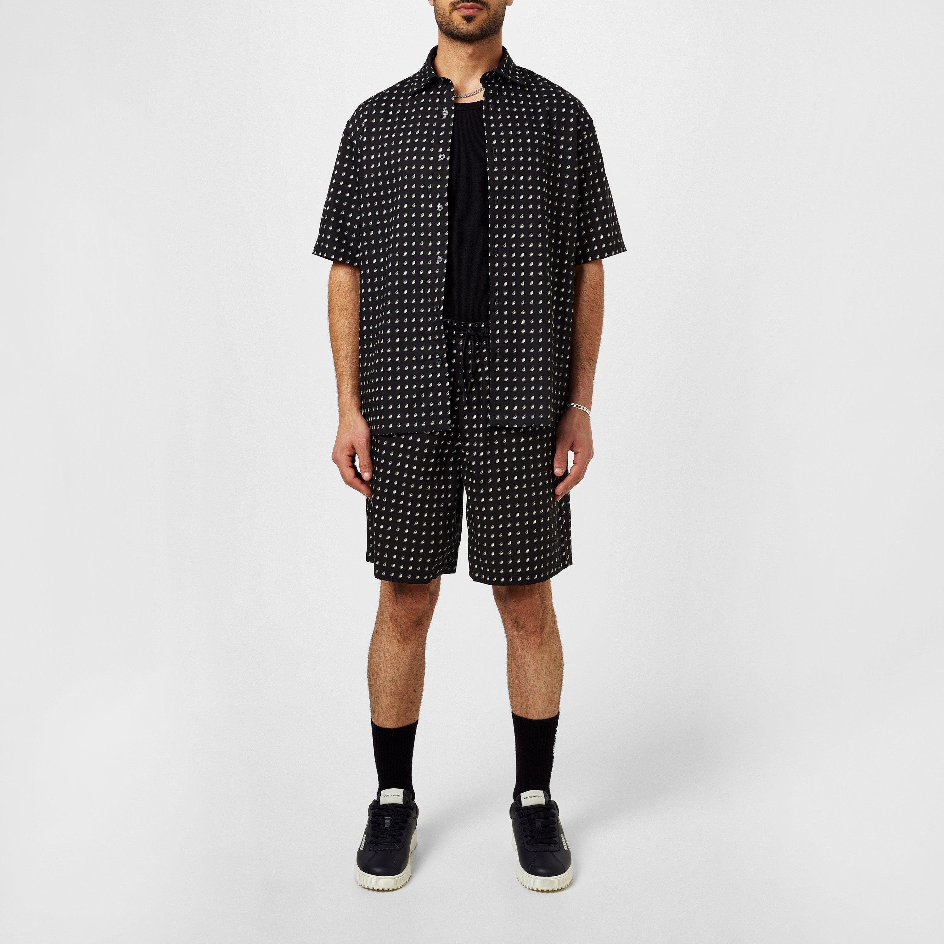 Black All Over - Emporio Armani - Eagle Logo Shorts - 6