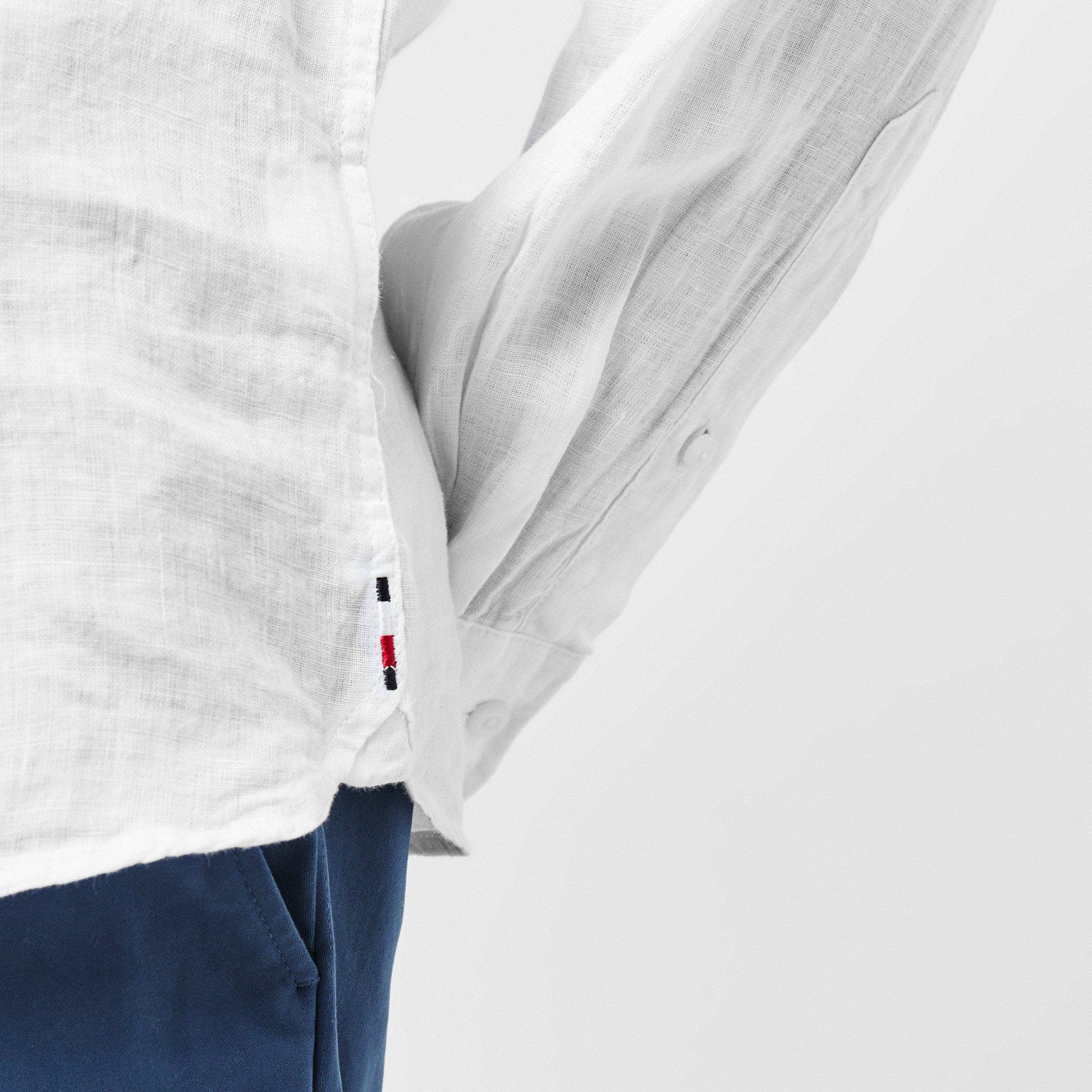 Optic White - Tommy Hilfiger - Men's Pigment Dyed Long-Sleeve Plain Shirt - 4