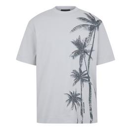 Emporio Armani Palm Tree Embellished T Shirt