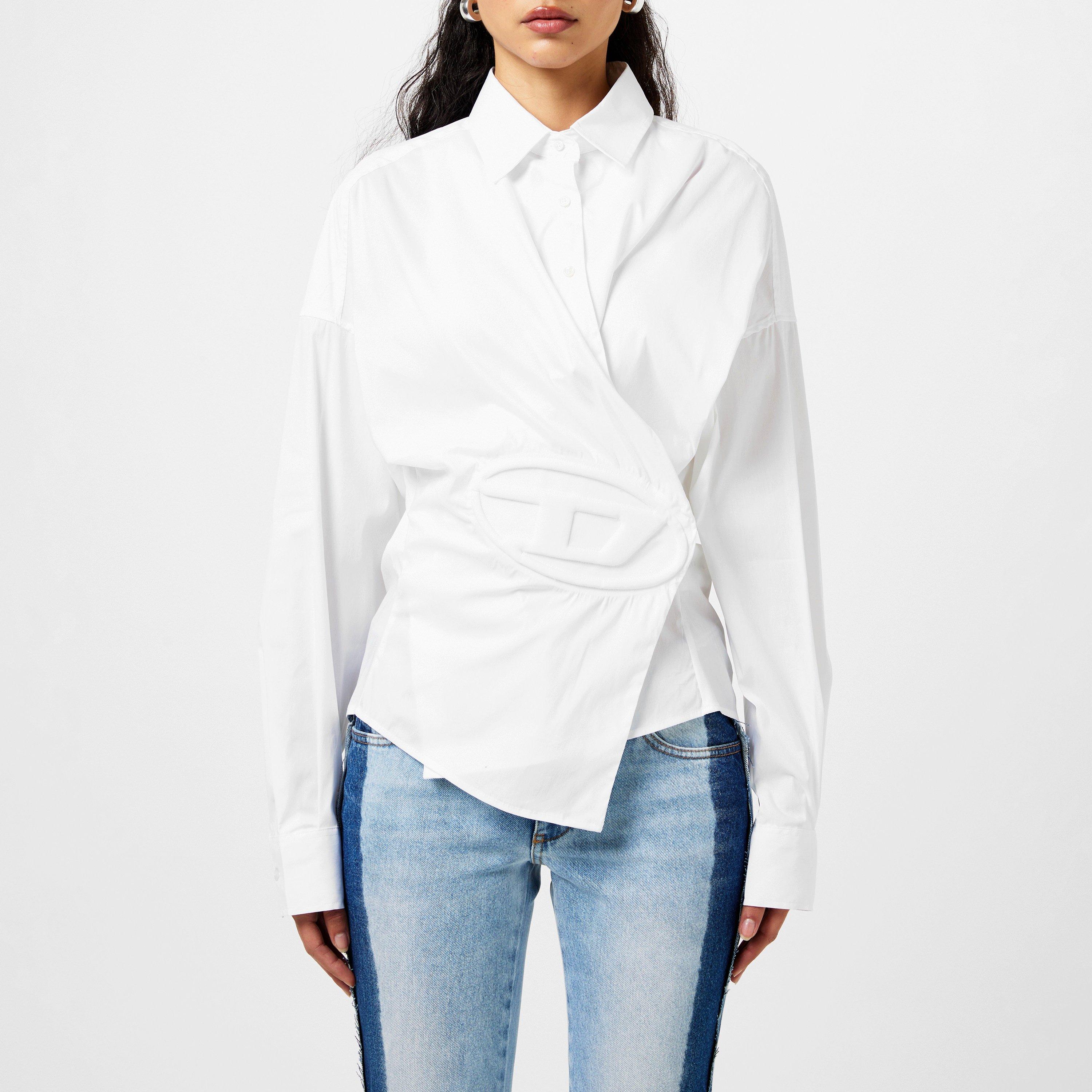 Bright White - Diesel - C-Siz-N2 Shirt With Embossed Logo - 1
