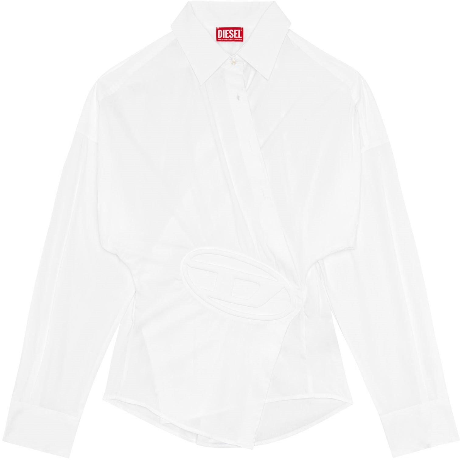 Bright White - Diesel - C-Siz-N2 Shirt With Embossed Logo - 5