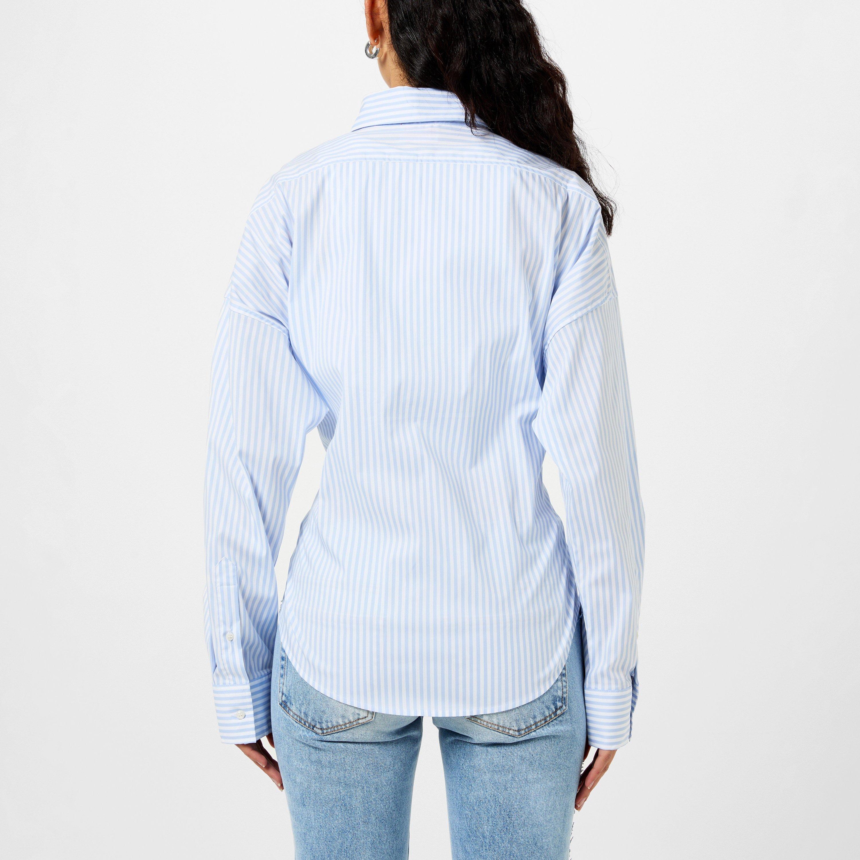 Blue Stripe - Diesel - C-Siz-N2 Shirt With Embossed Logo - 3