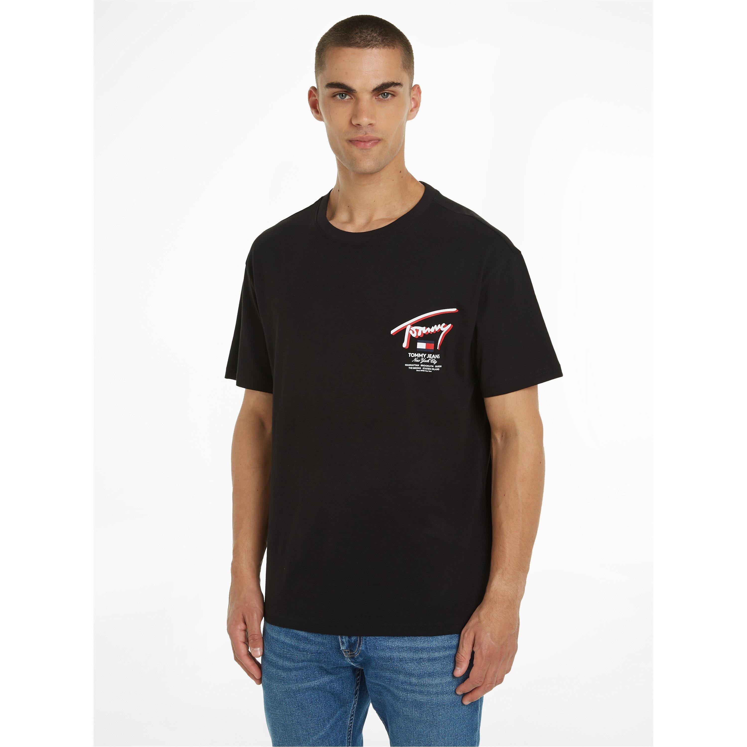Black BDS - Tommy Jeans - Men's Signature Regular Fit T-Shirt - 2