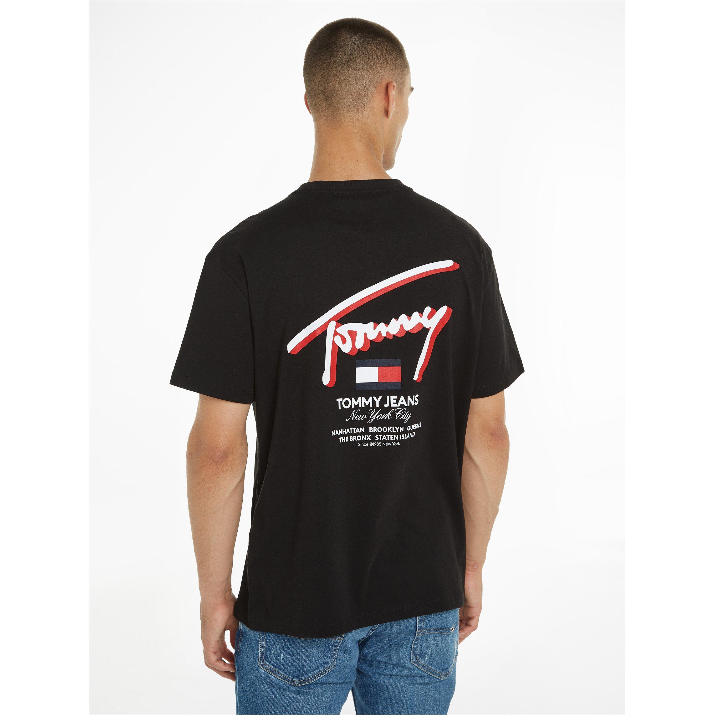 Black BDS - Tommy Jeans - Men's Signature Regular Fit T-Shirt - 5
