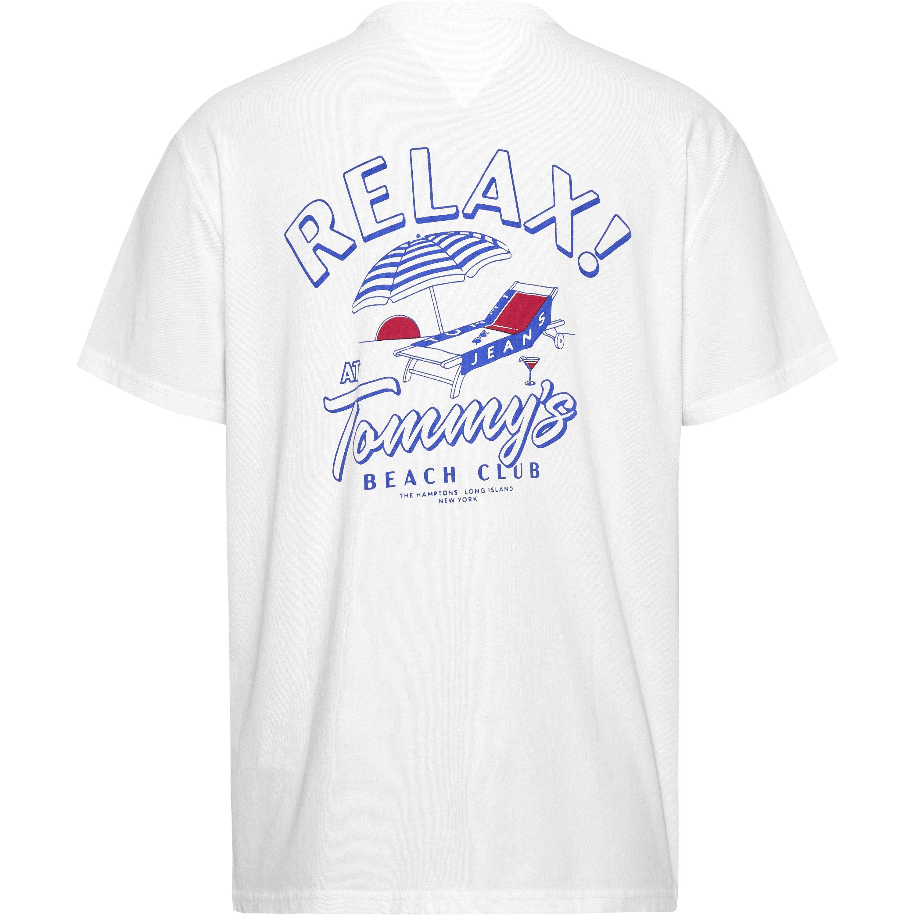 Hvid YBR - Tommy Jeans - Men's Novelty Graphic Regular Fit T-Shirt - 3