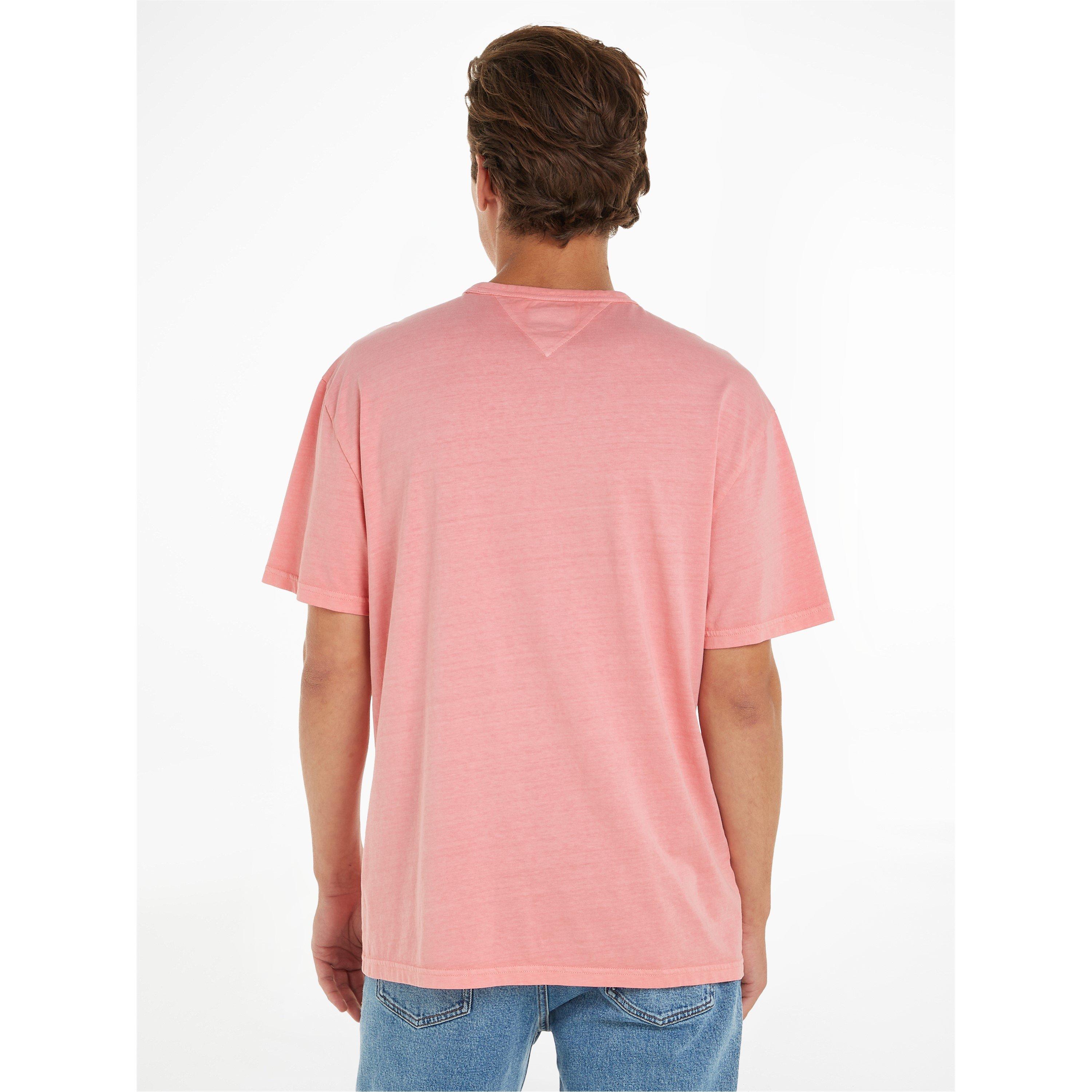 Pink TIC - Tommy Jeans - Men's Washed Badge Regular Fit T-Shirt - 5