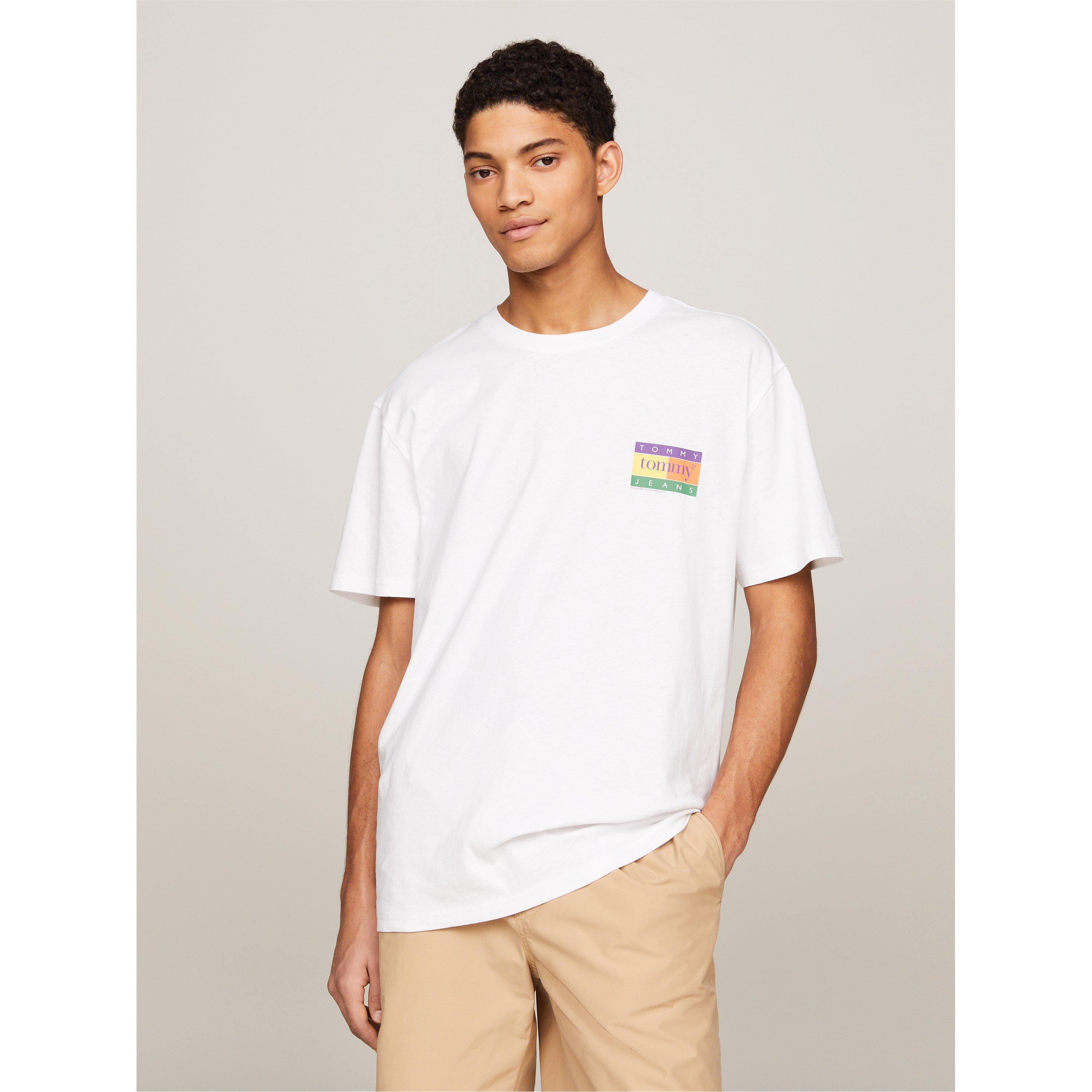 Bijeli YBR - Tommy Jeans - Men's Crew Neck Back Logo Regular Fit T-Shirt - 3