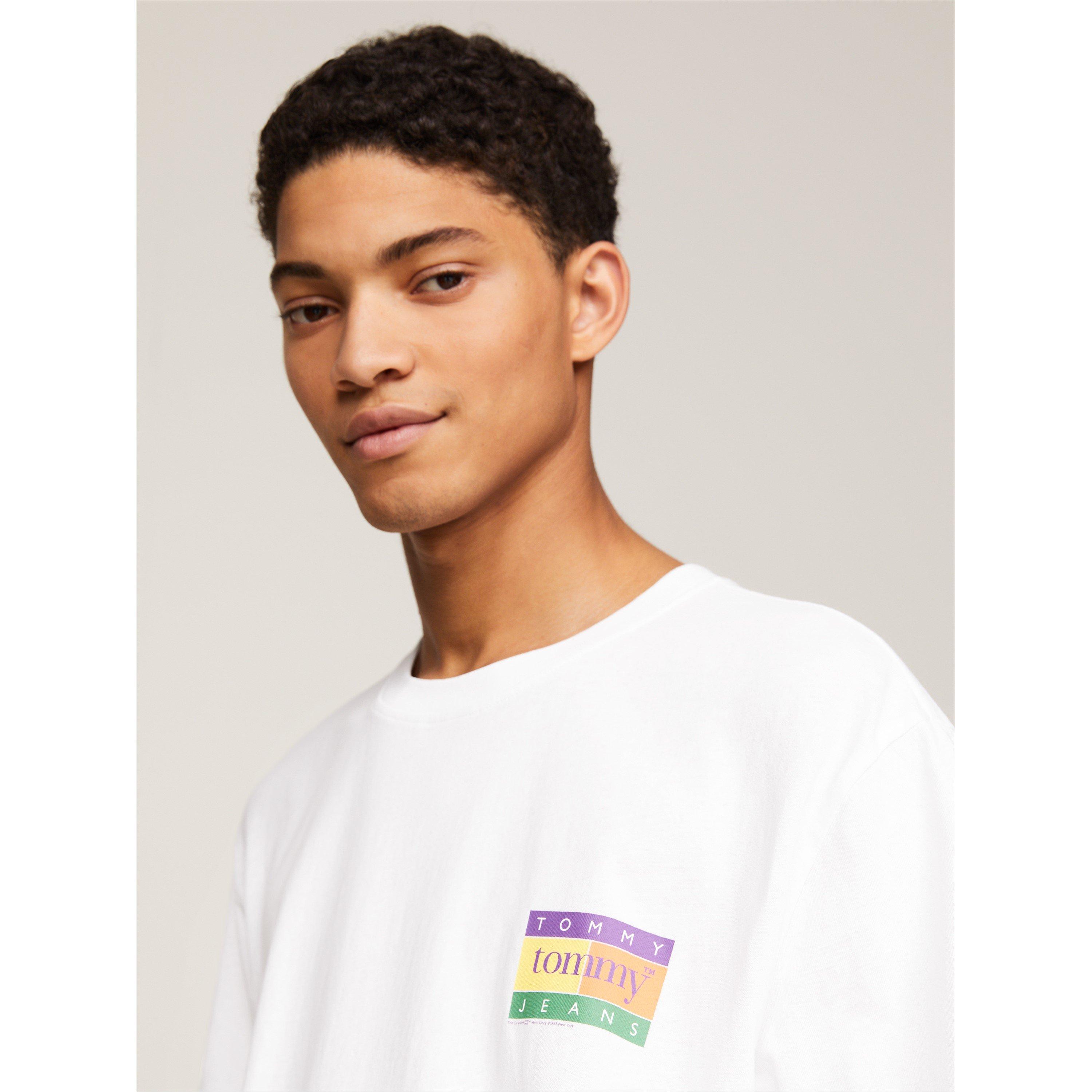 Bijeli YBR - Tommy Jeans - Men's Crew Neck Back Logo Regular Fit T-Shirt - 4