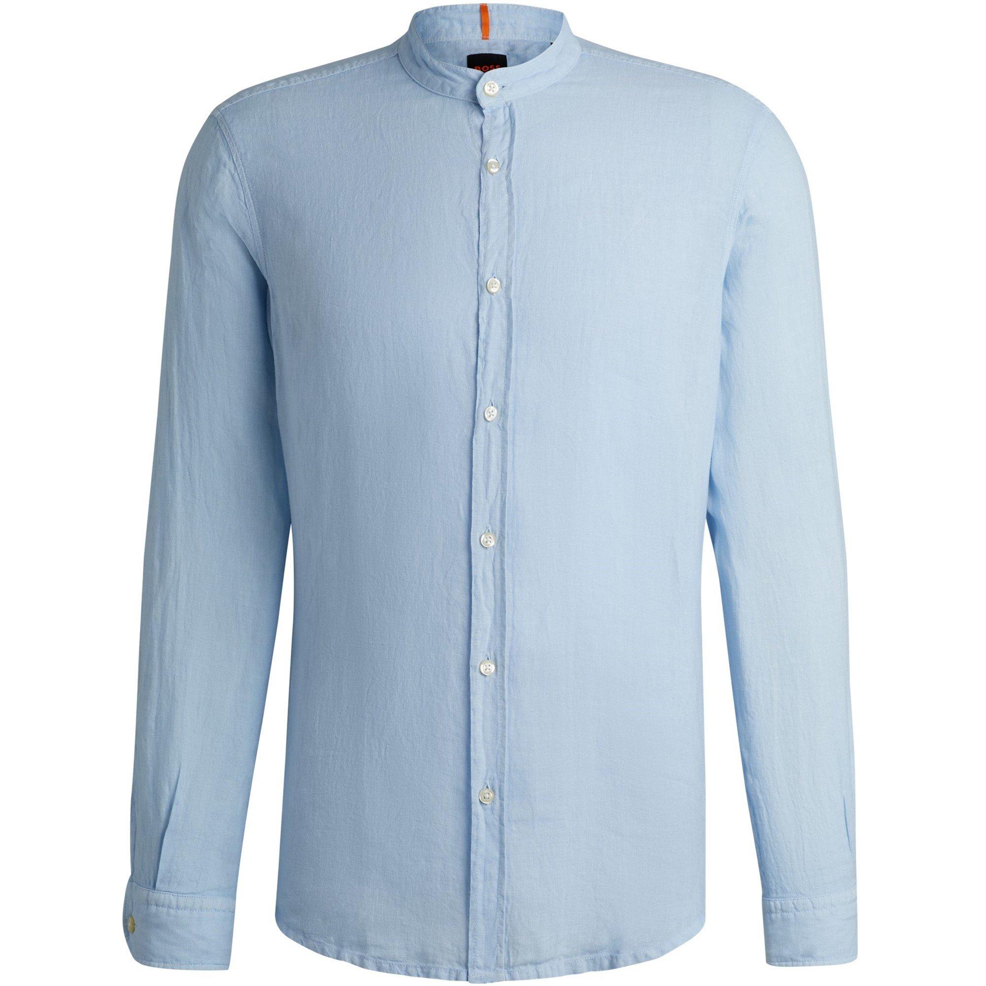 Boss Men's HBO Race Plain Long-Sleeve Shirt - Open Blue