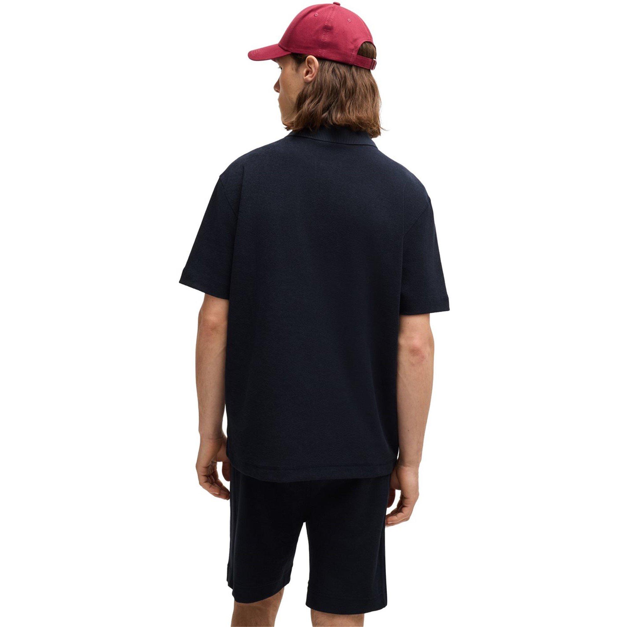 Dark Blue - Boss - Men's HBO Pe Towel Short-Sleeve Shirt - 2