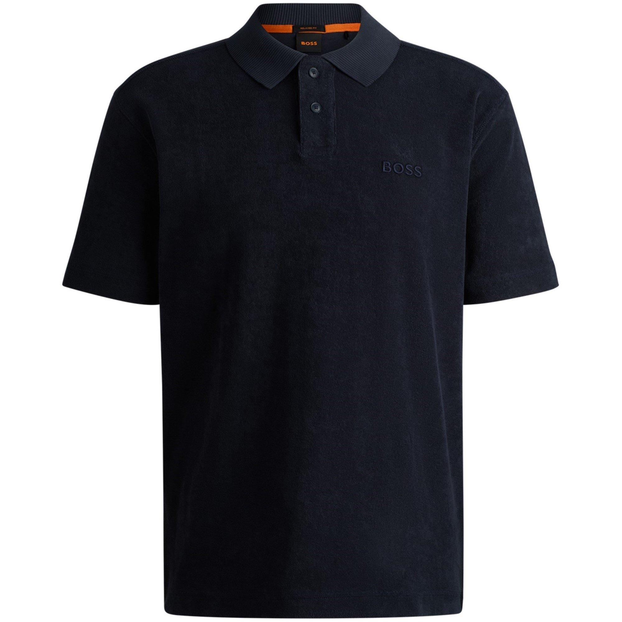 Dark Blue - Boss - Men's HBO Pe Towel Short-Sleeve Shirt - 5