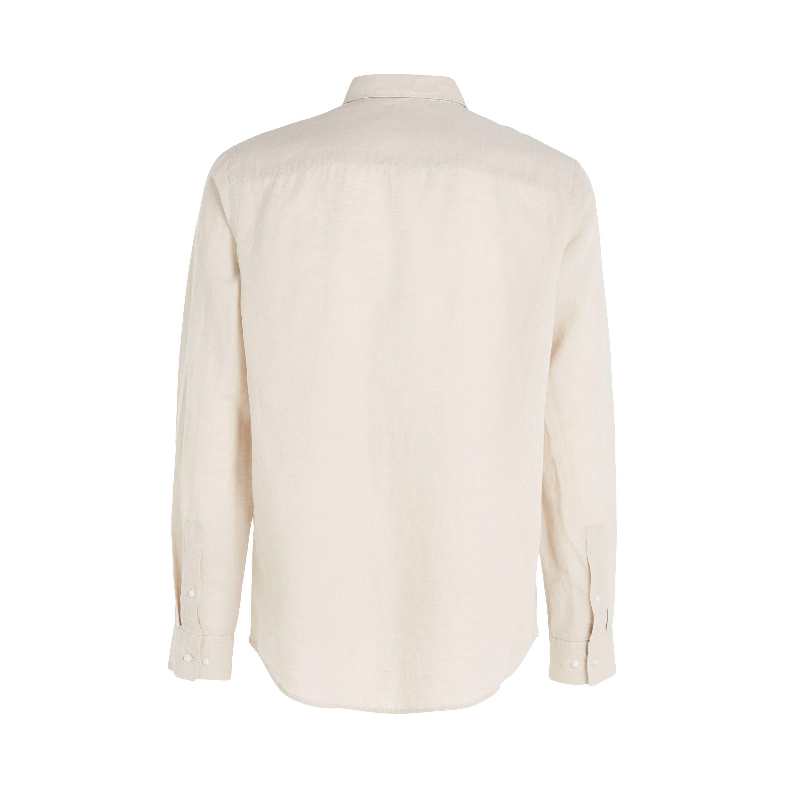 Stony Beige - Calvin Klein - Men's Long-Sleeve Plain Shirt - 6