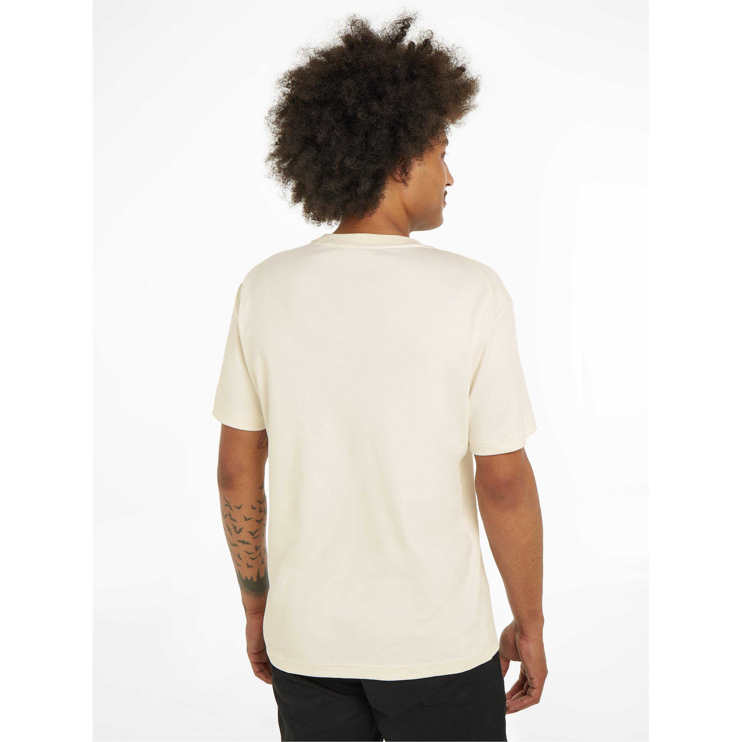 Egret - Calvin Klein - Men's Logo Embroidered Regular Fit T-Shirt - 3