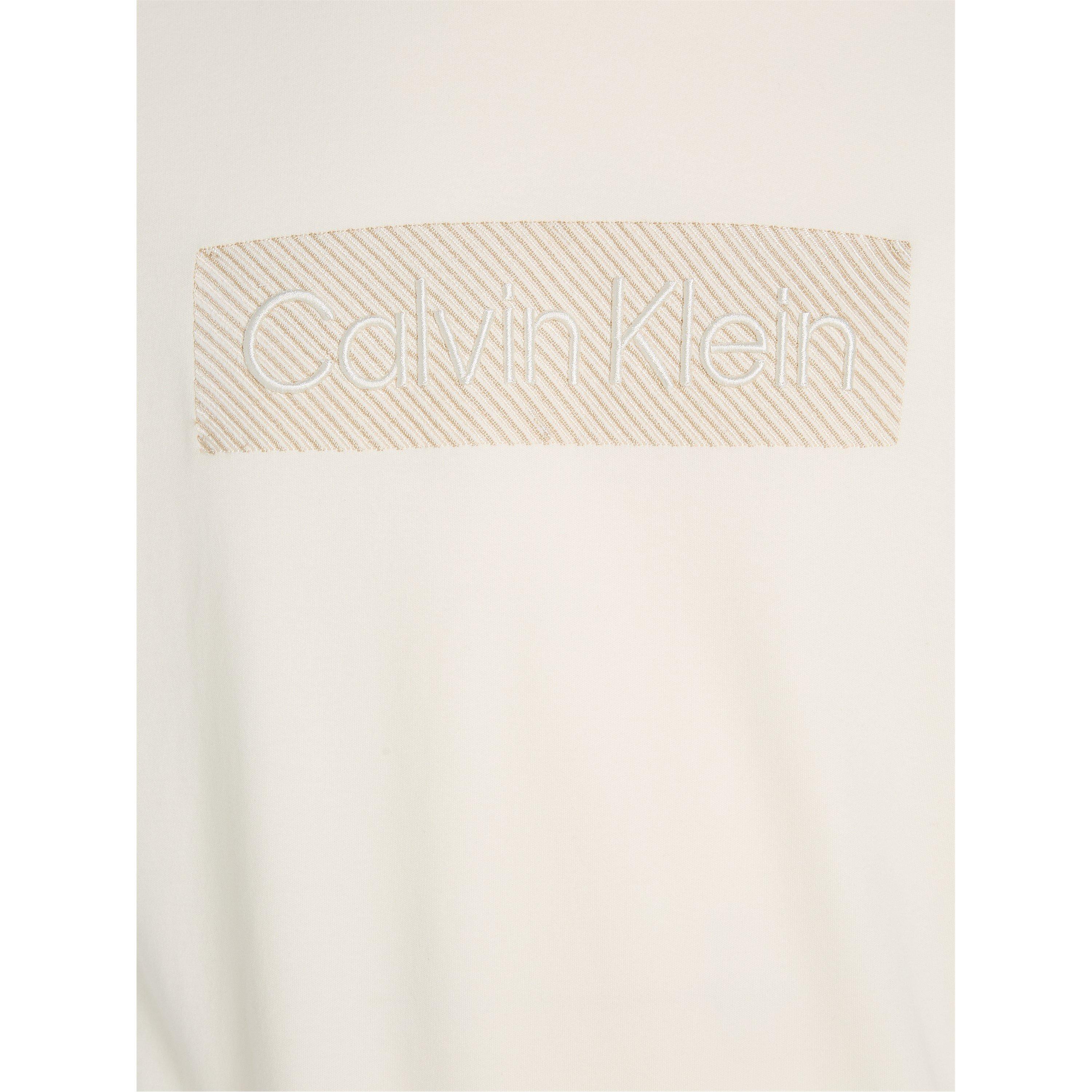 Egret - Calvin Klein - Men's Logo Embroidered Regular Fit T-Shirt - 5