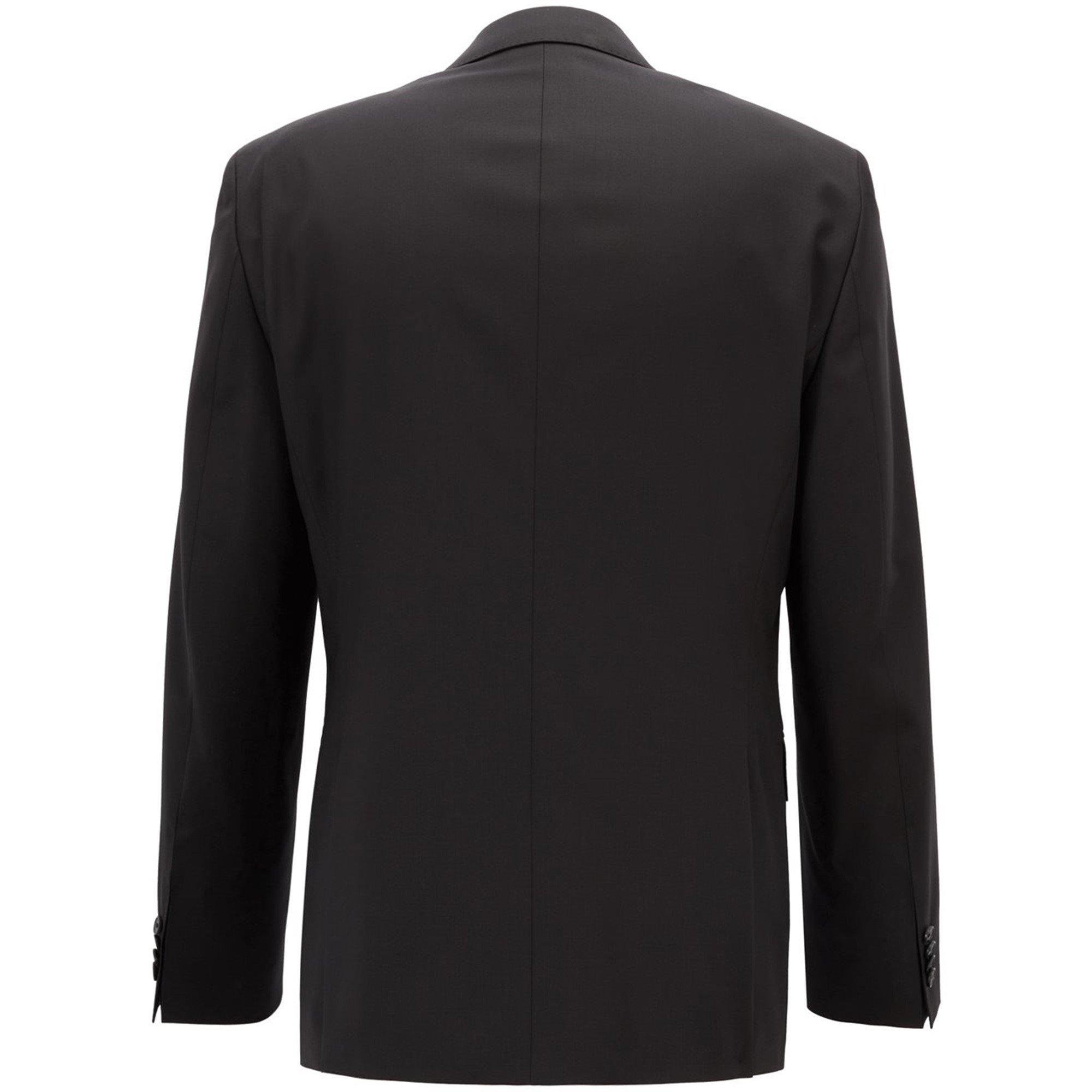 Black - Boss - Men's Johnstons1 Cyl Single Breasted Wool Long Sleeve Blazer - 6