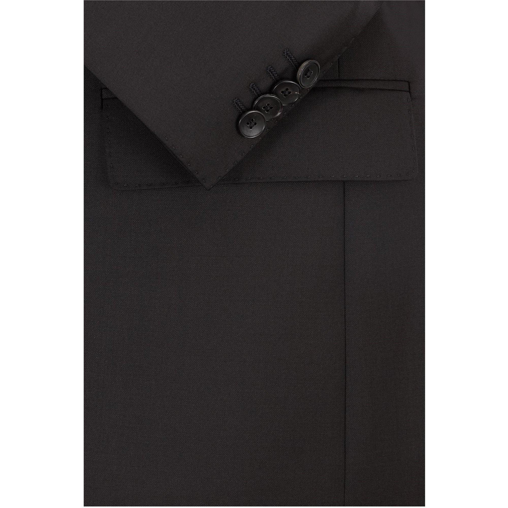 Black - Boss - Men's Johnstons1 Cyl Single Breasted Wool Long Sleeve Blazer - 7