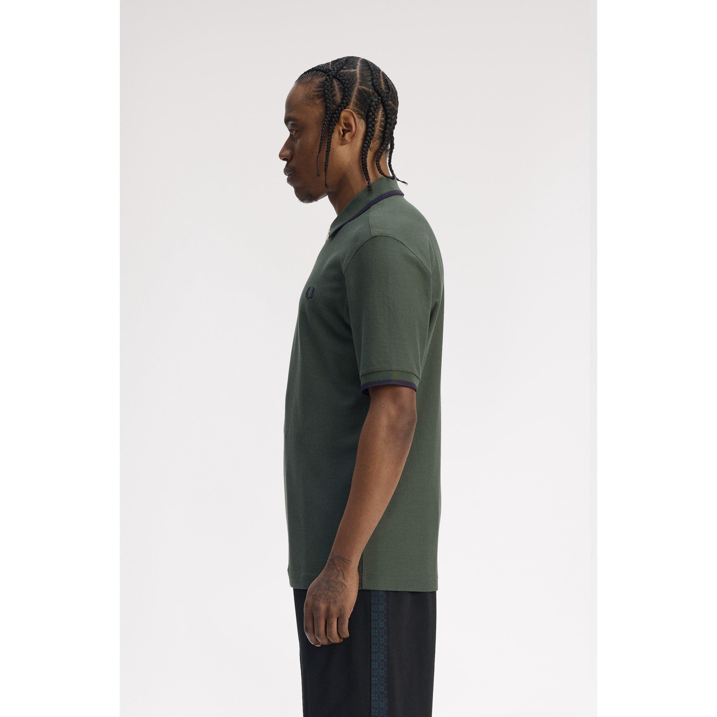 Court Green X89 - Fred Perry - Men's Crepe Zipped Short-Sleeve Polo Shirt - 4