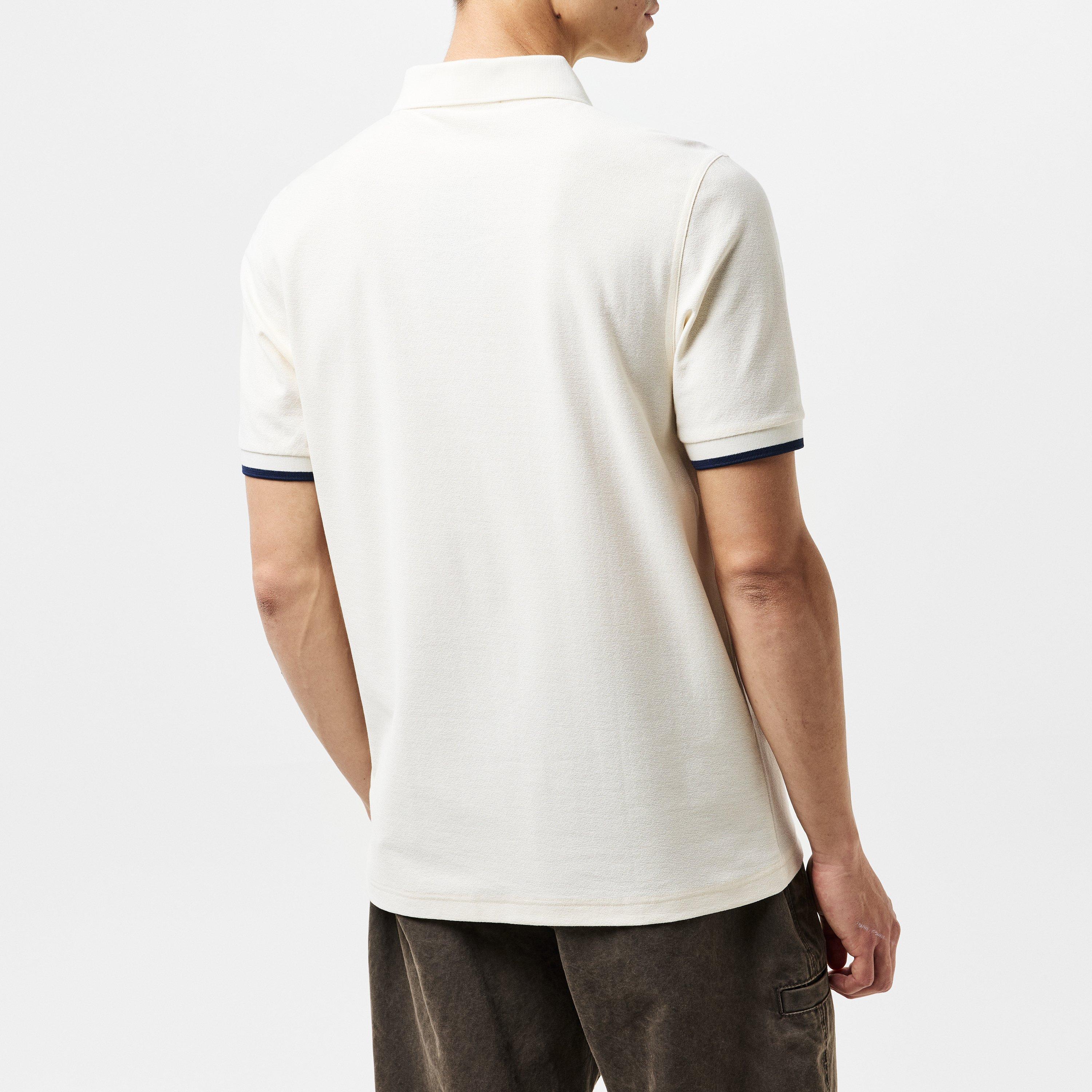 Ecru 560 - Fred Perry - Men's Crepe Zipped Short-Sleeve Polo Shirt - 4