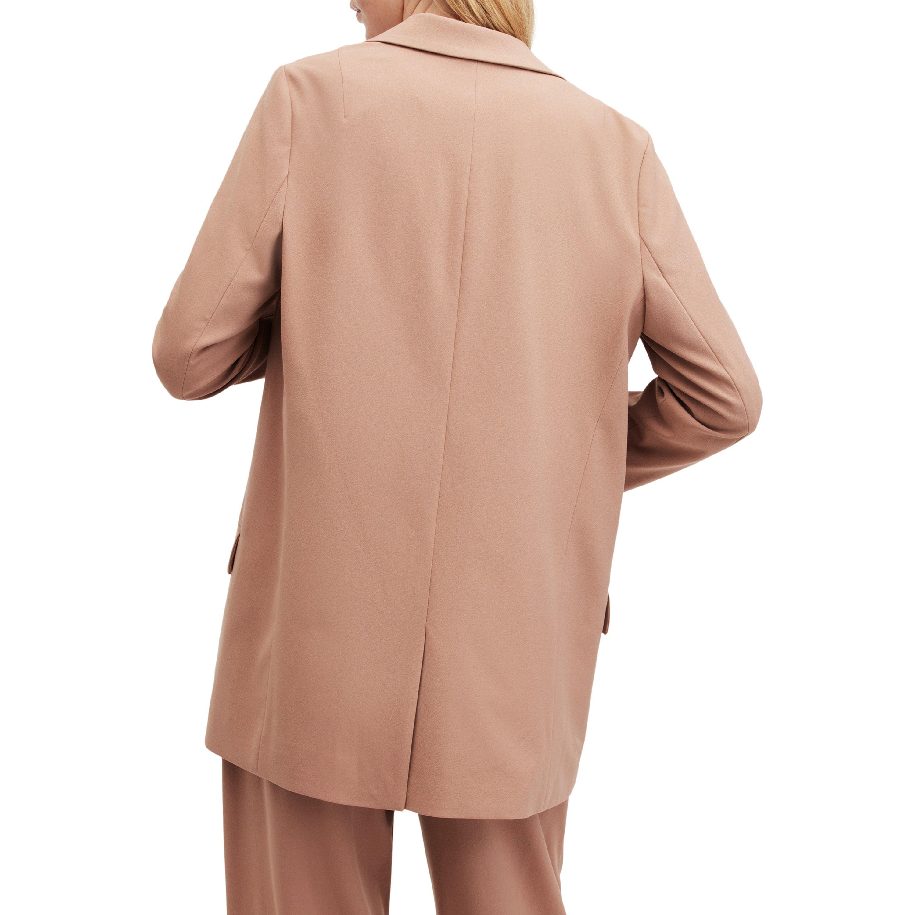 Fawn Brown - AllSaints - Women's Aleida Tri-Fold Tailored Blazer - 4