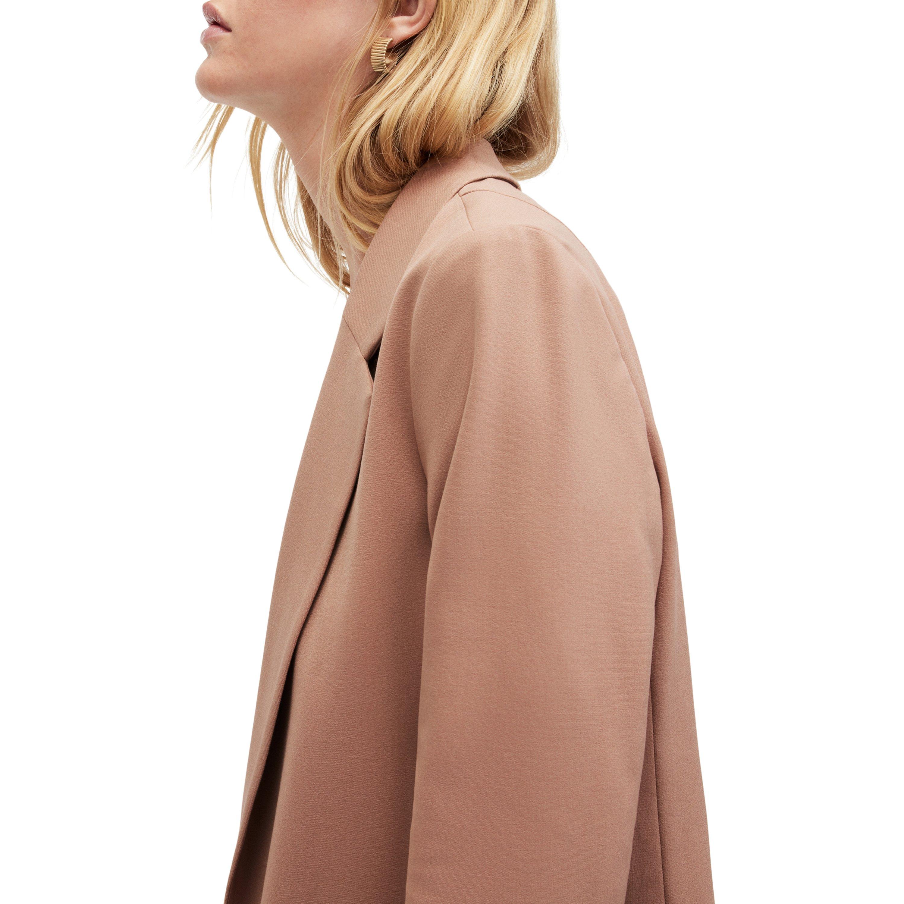 Fawn Brown - AllSaints - Women's Aleida Tri-Fold Tailored Blazer - 5