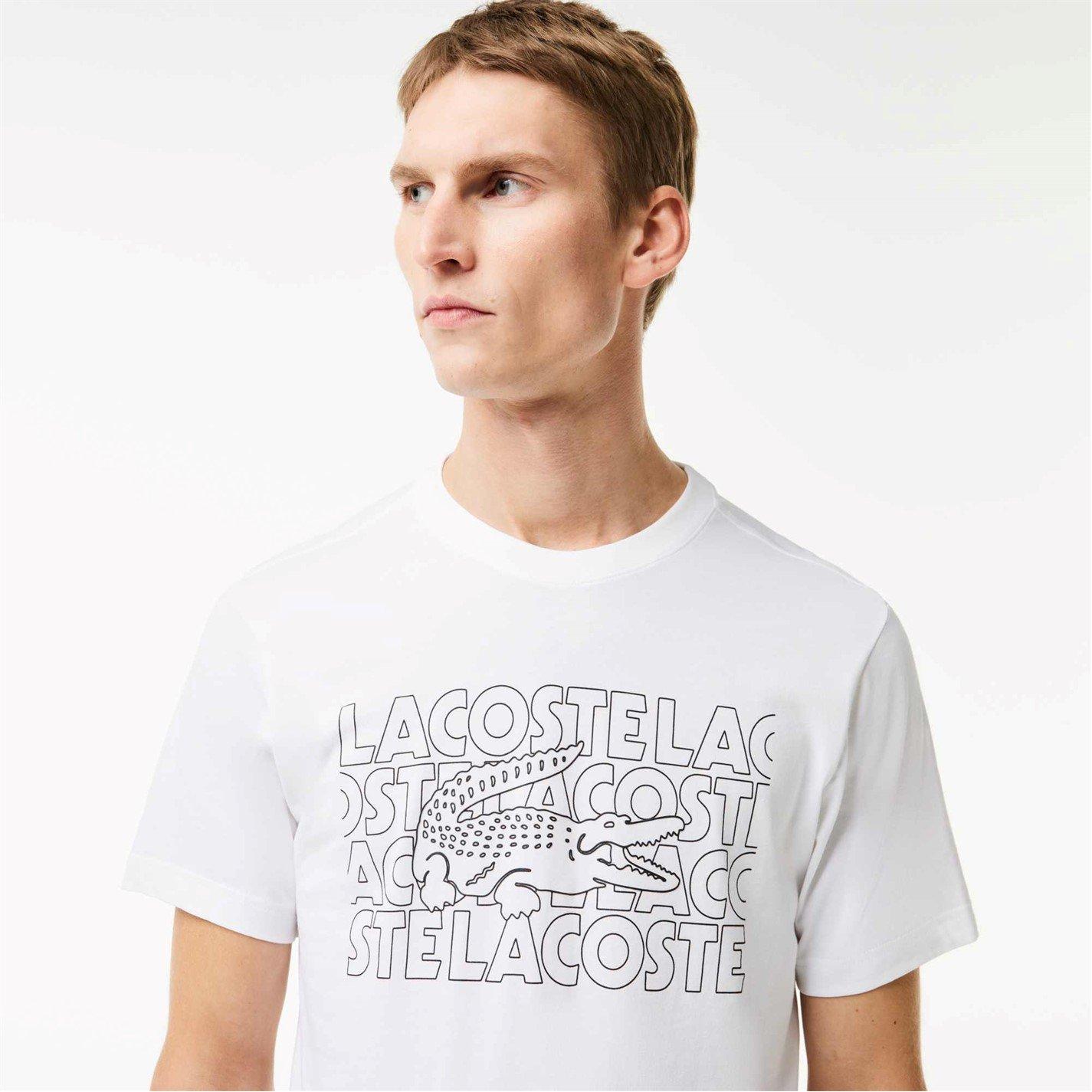 Hvid 001 - Lacoste - Box T Shirt - 3