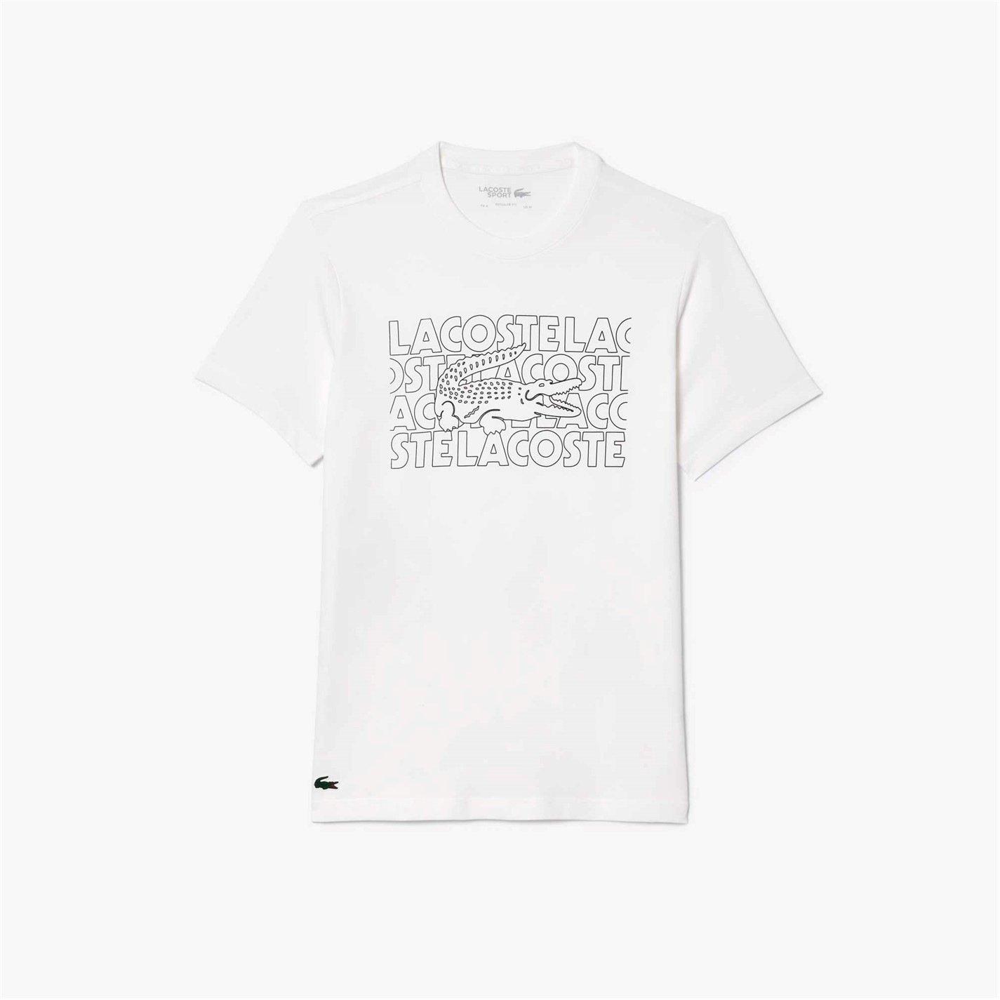 Hvid 001 - Lacoste - Box T Shirt - 4