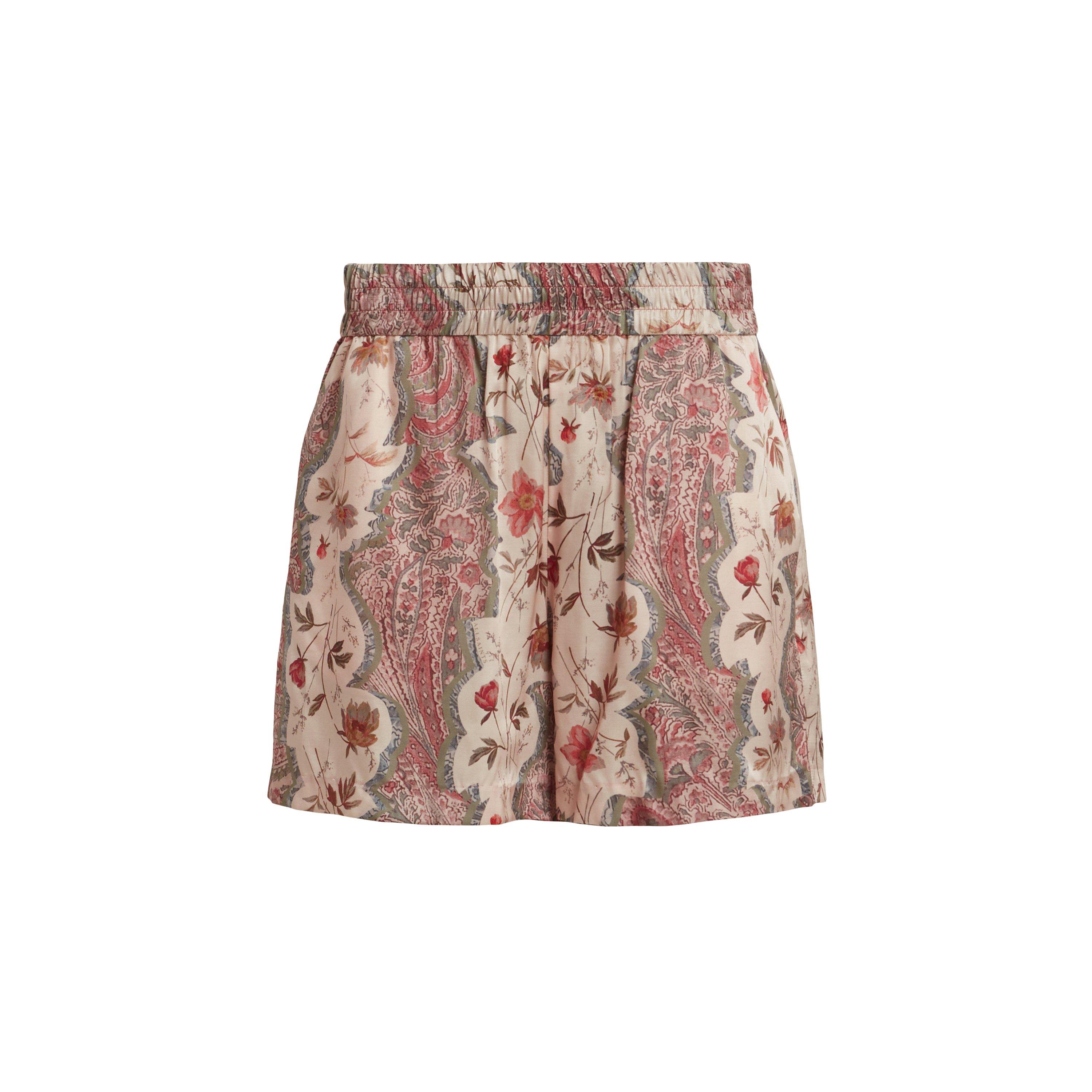 Clay Pink - AllSaints - Women's Charli Cascade Woven Tracksuit Shorts - 6