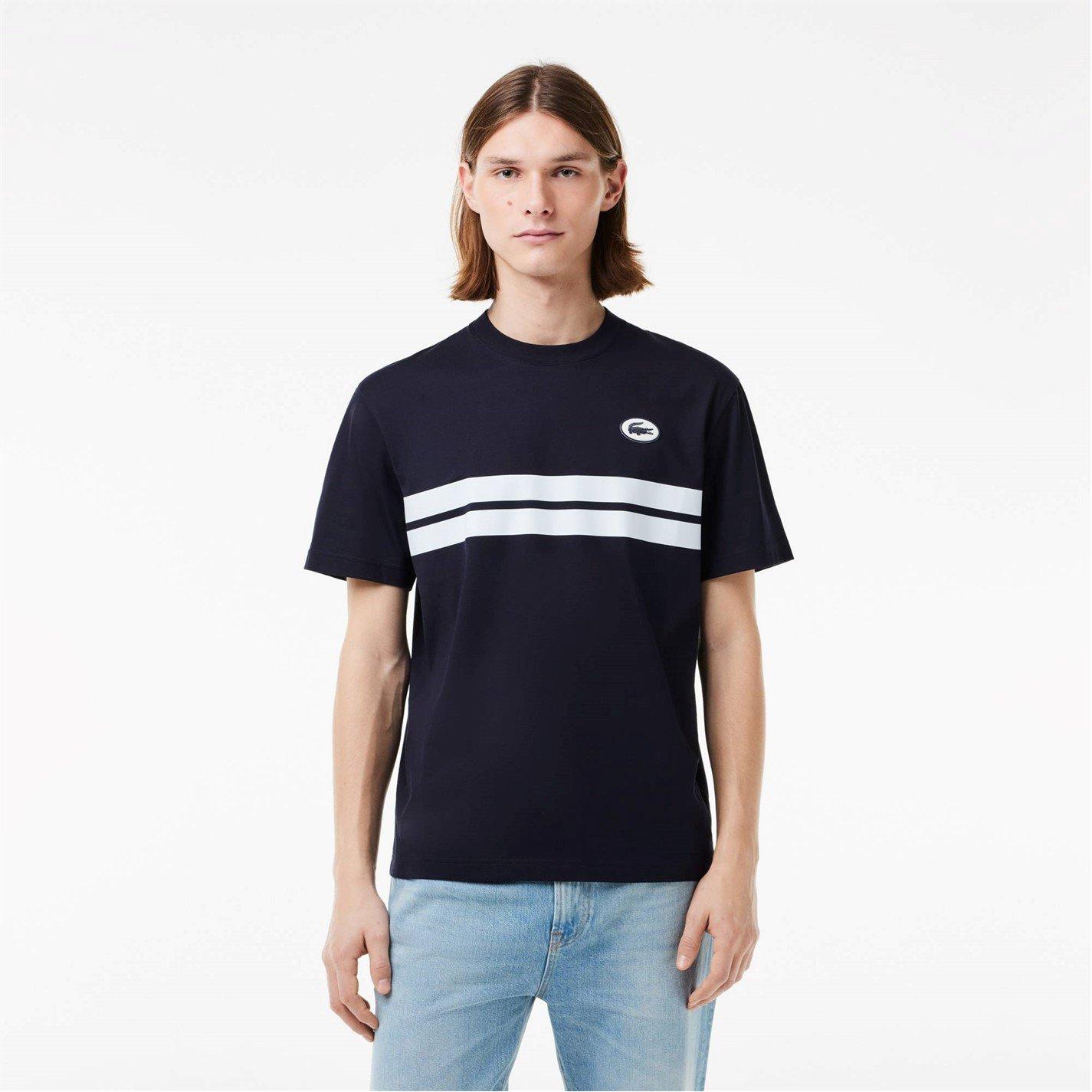 Lacoste Heritage Print T-Shirt - Navy HDE - S
