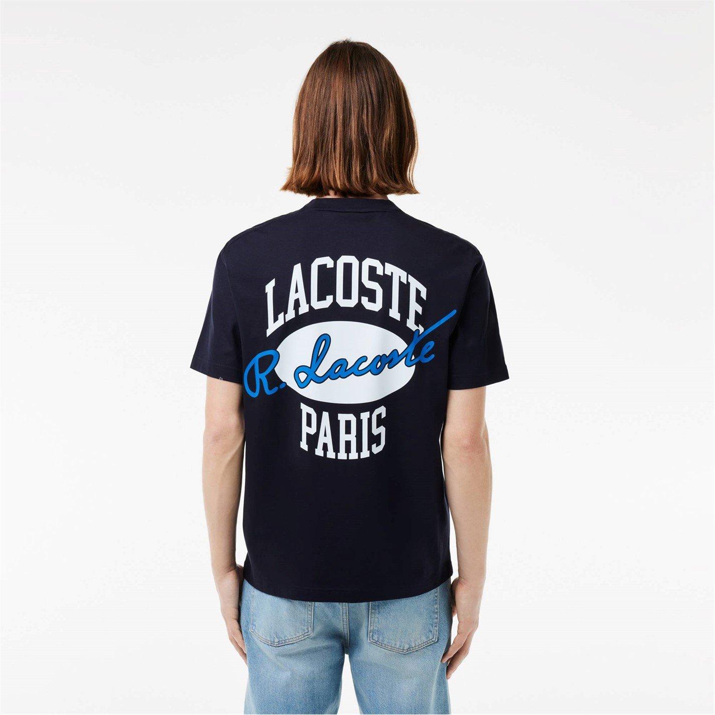 Navy HDE - Lacoste - Heritage Print T-Shirt - 3