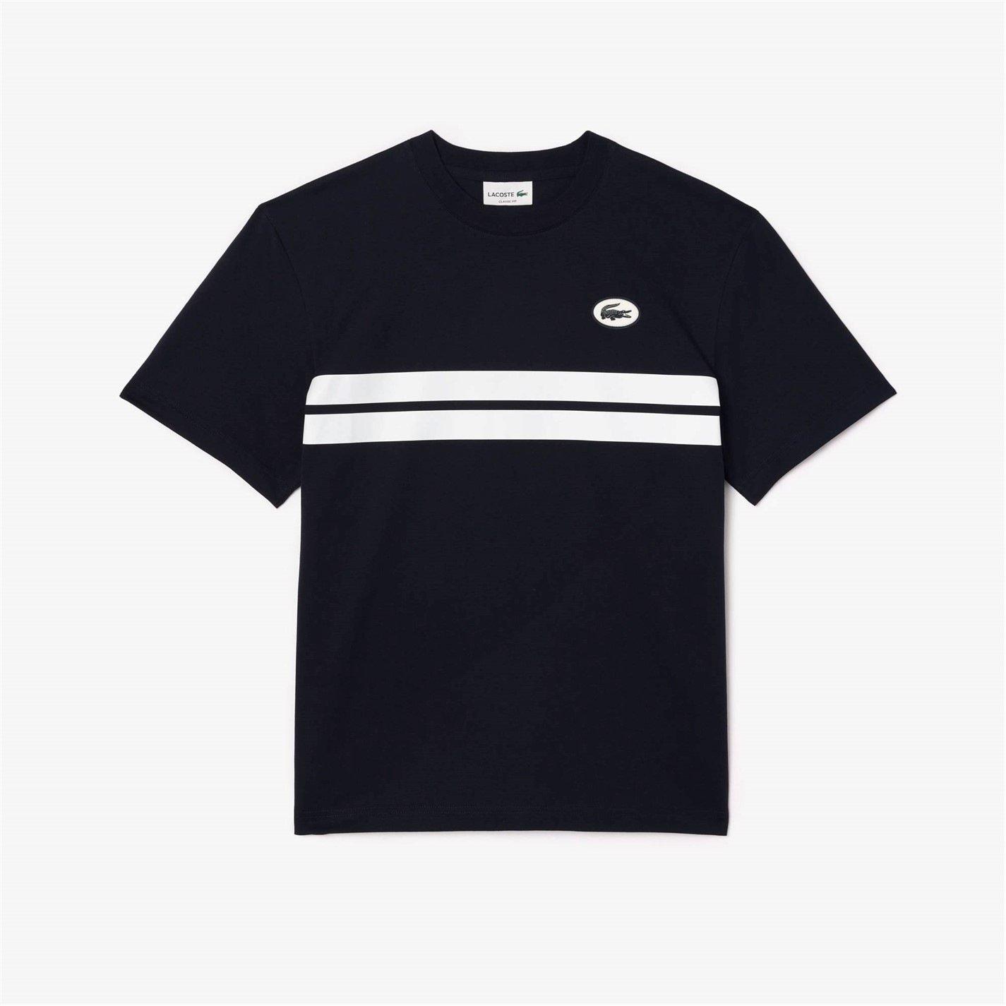 Navy HDE - Lacoste - Heritage Print T-Shirt - 4