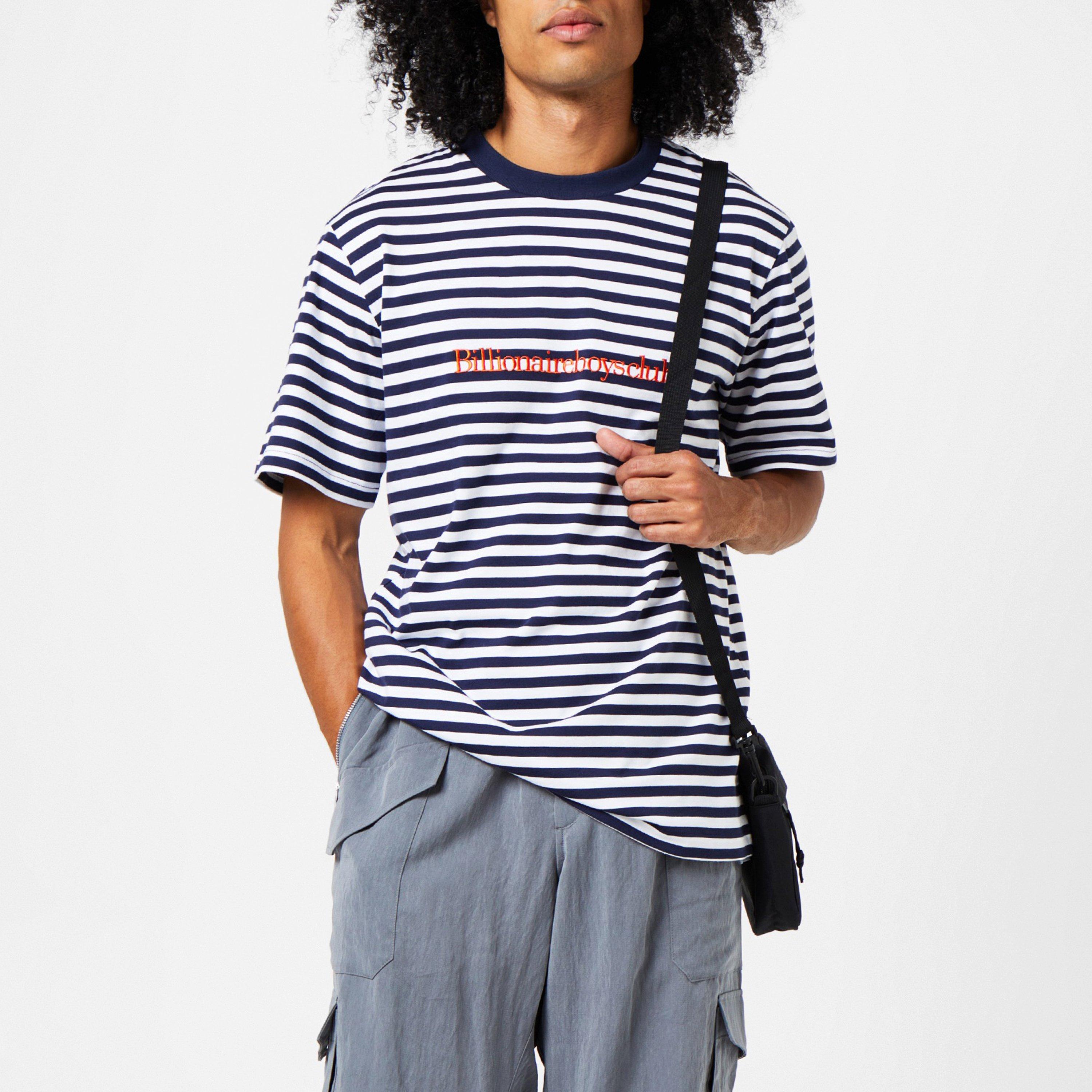Navy Stripe - Billionaire Boys Club - Men's Serif Logo Regular Fit T-Shirt - 3