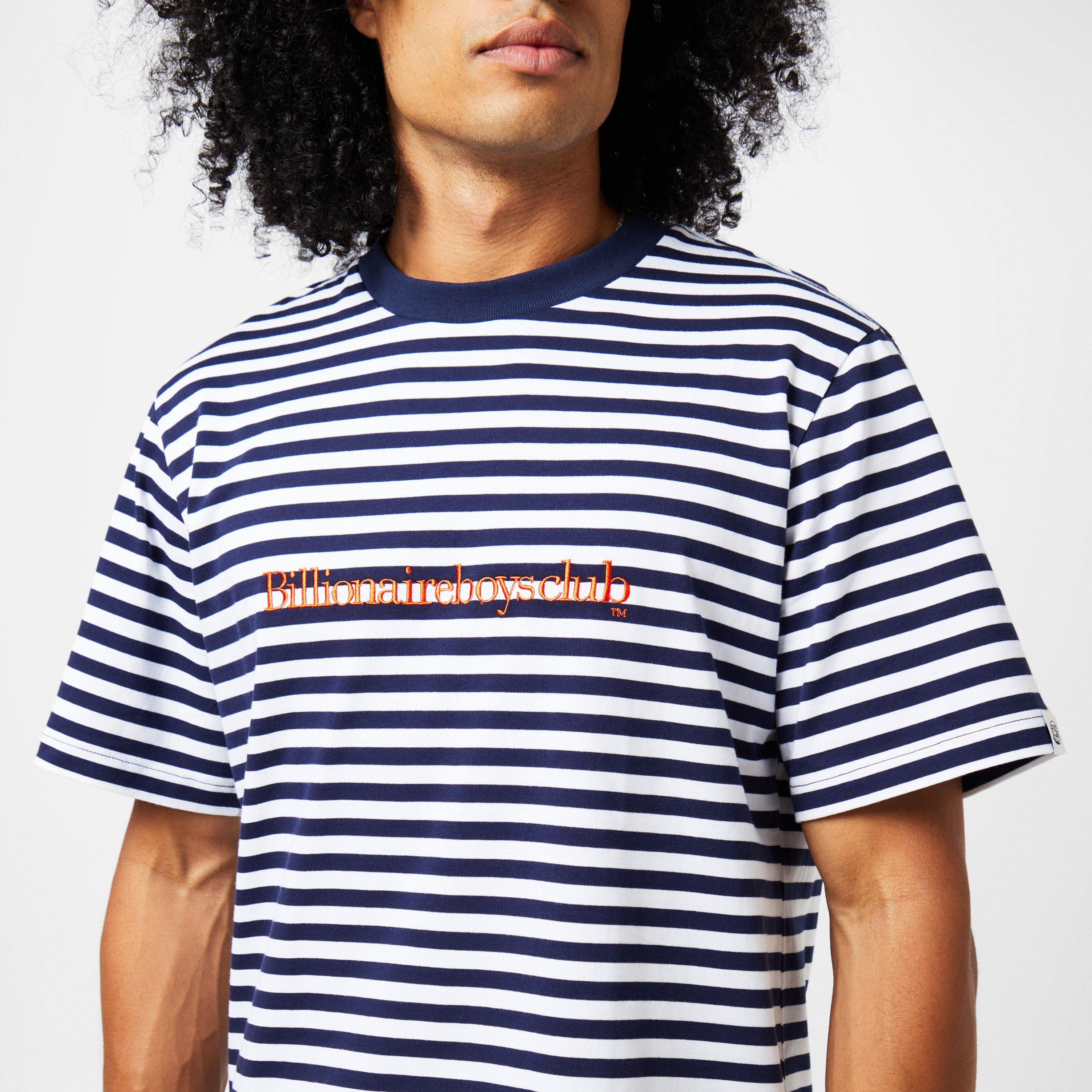 Navy Stripe - Billionaire Boys Club - Men's Serif Logo Regular Fit T-Shirt - 5